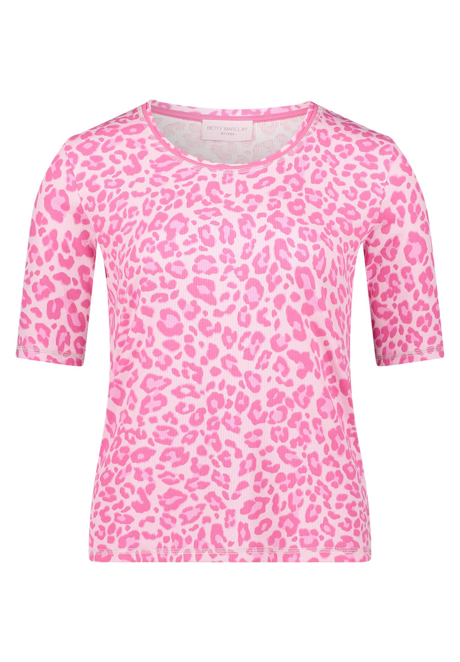 Kurzarmshirt Damen mit Rippenstruktur