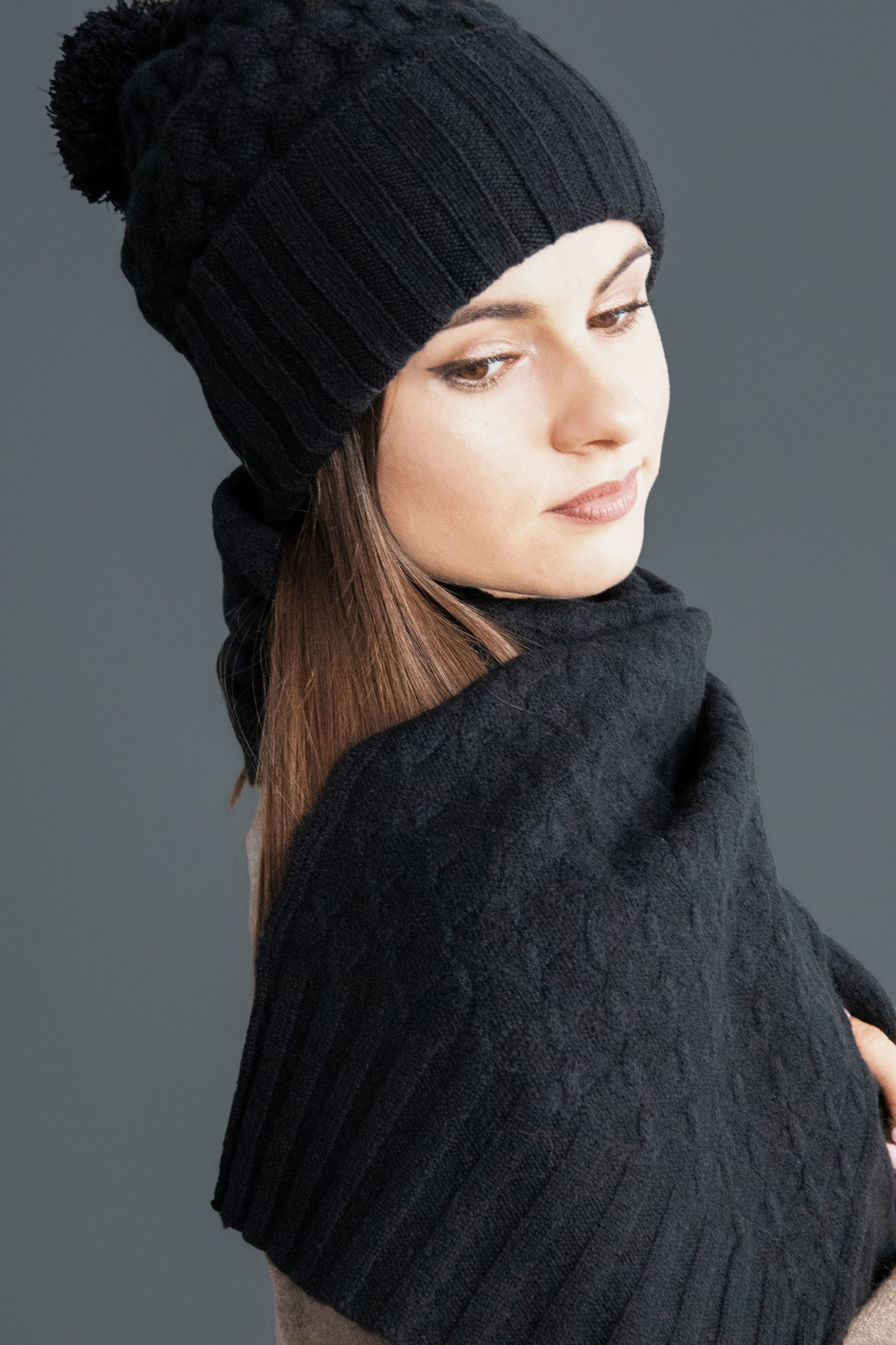 Ariun Kaschmirschal, markantes Rhombenmuster mit 3D-Effekt günstig online kaufen