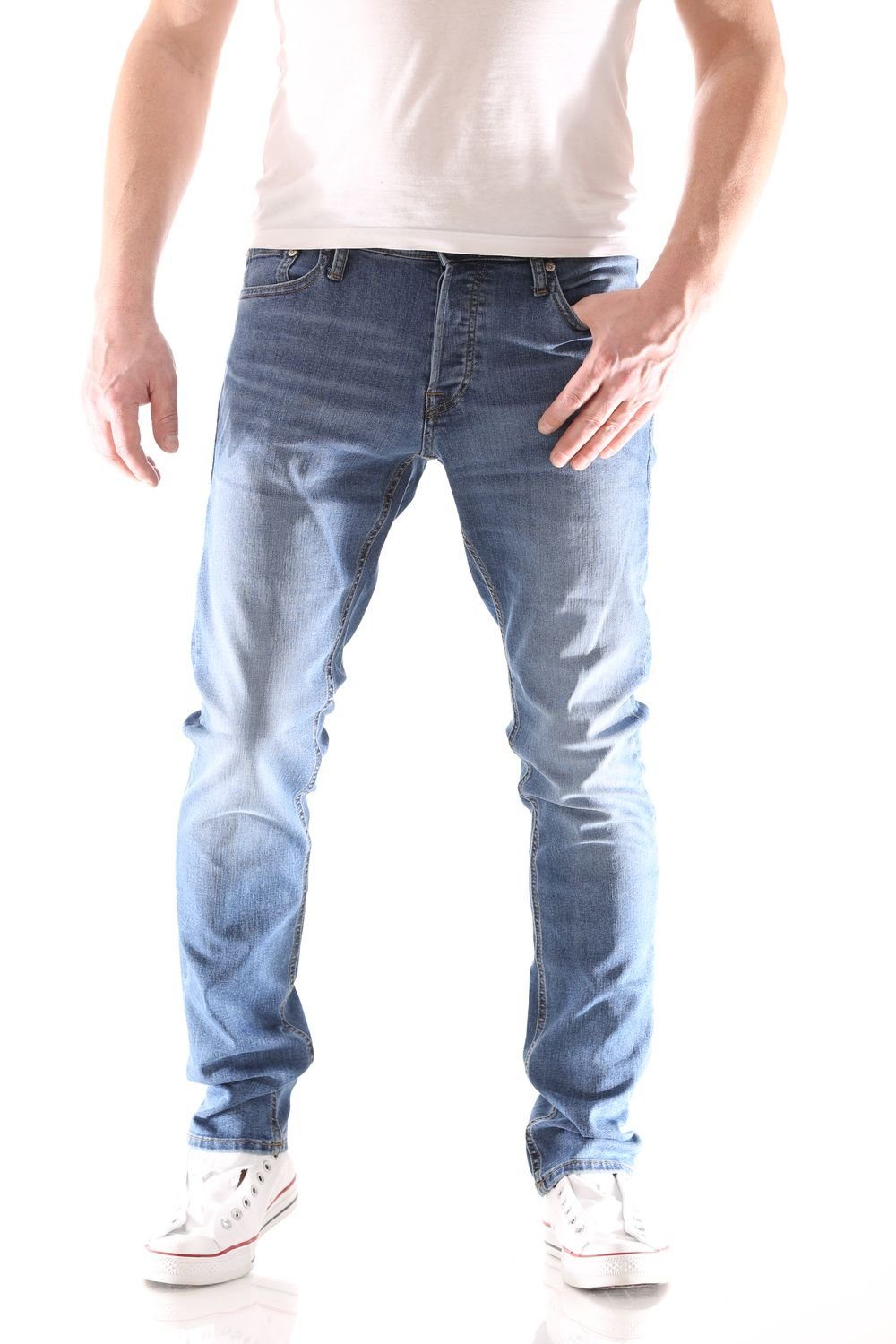 Jack & Fit Slim-fit-Jeans Original Medium Herren Jones Slim Blue Jack Jeans Jones Glenn &