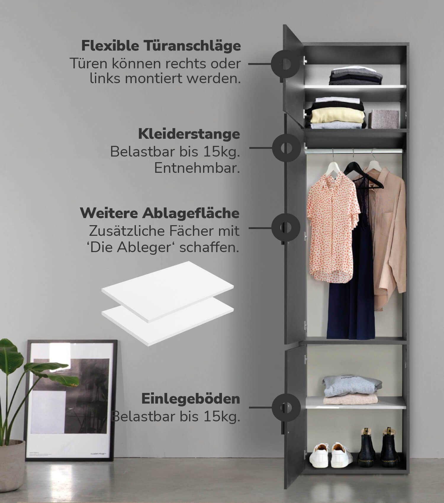 mokebo Kleiderschrank Der Grenzenlose (2- Türig günstig online kaufen