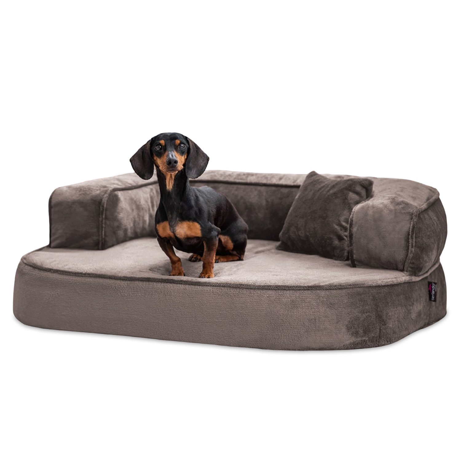 Tierbett Orthopädisches Hundesofa SHARLEEN VISCO PLUS kuscheliger Teddystoff