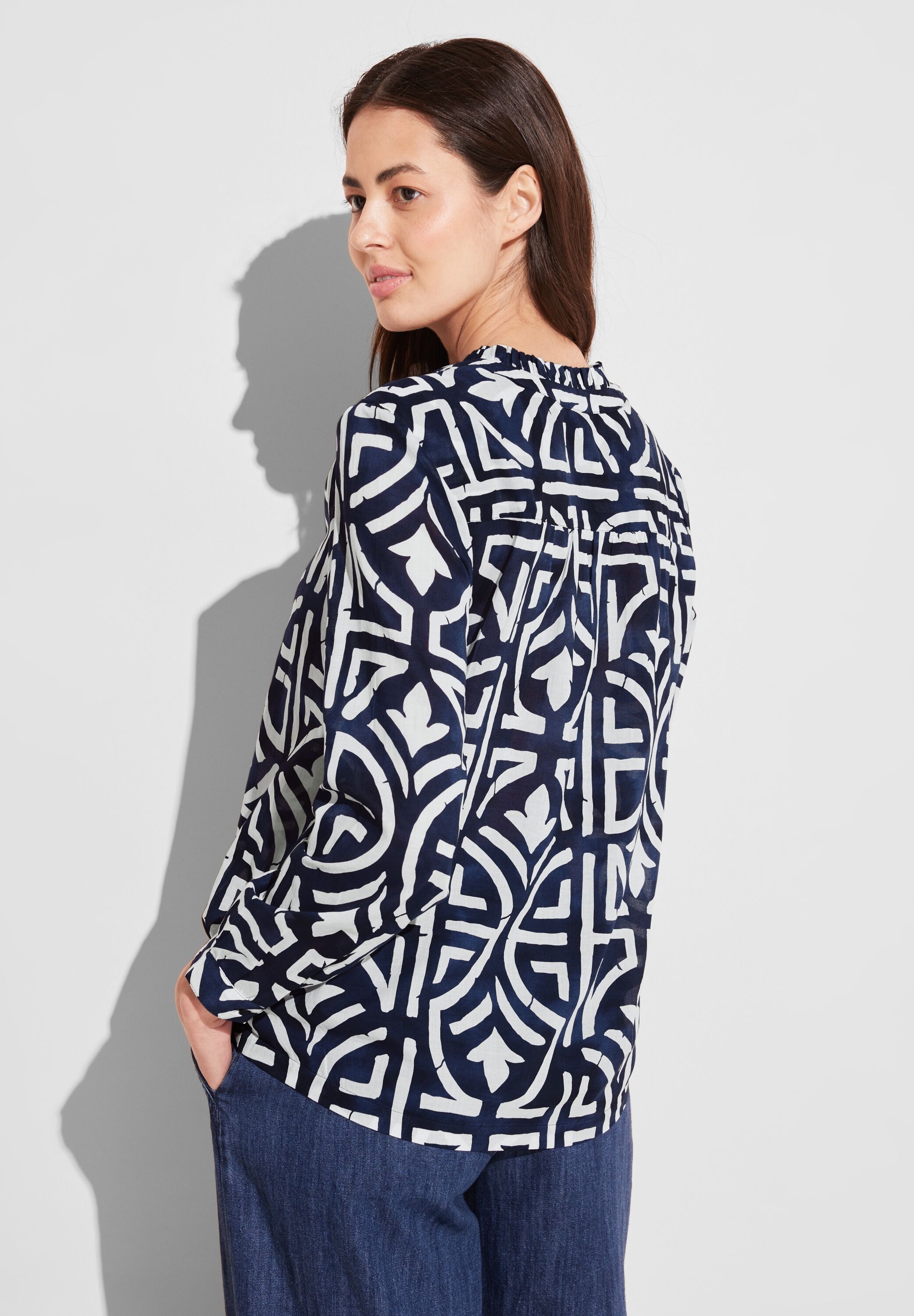 STREET ONE Hemdbluse mit grafischem Muster
