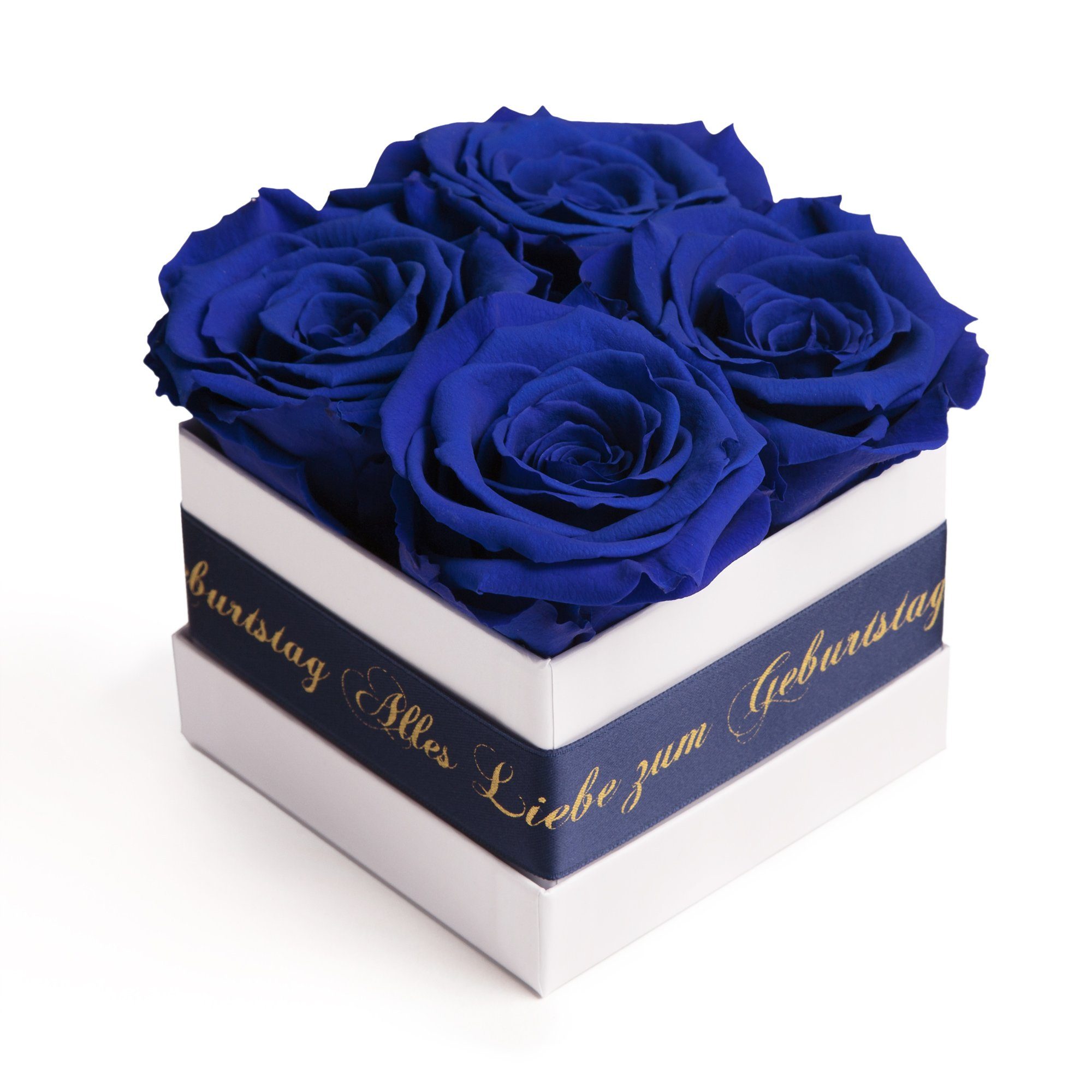 ROSEMARIE SCHULZ Heidelberg Dekoobjekt Rosenbox zum bis 3 Alles Infinity Blumen Rose Echte Geburtstag Liebe blau zu Jahre haltbar Geschenk