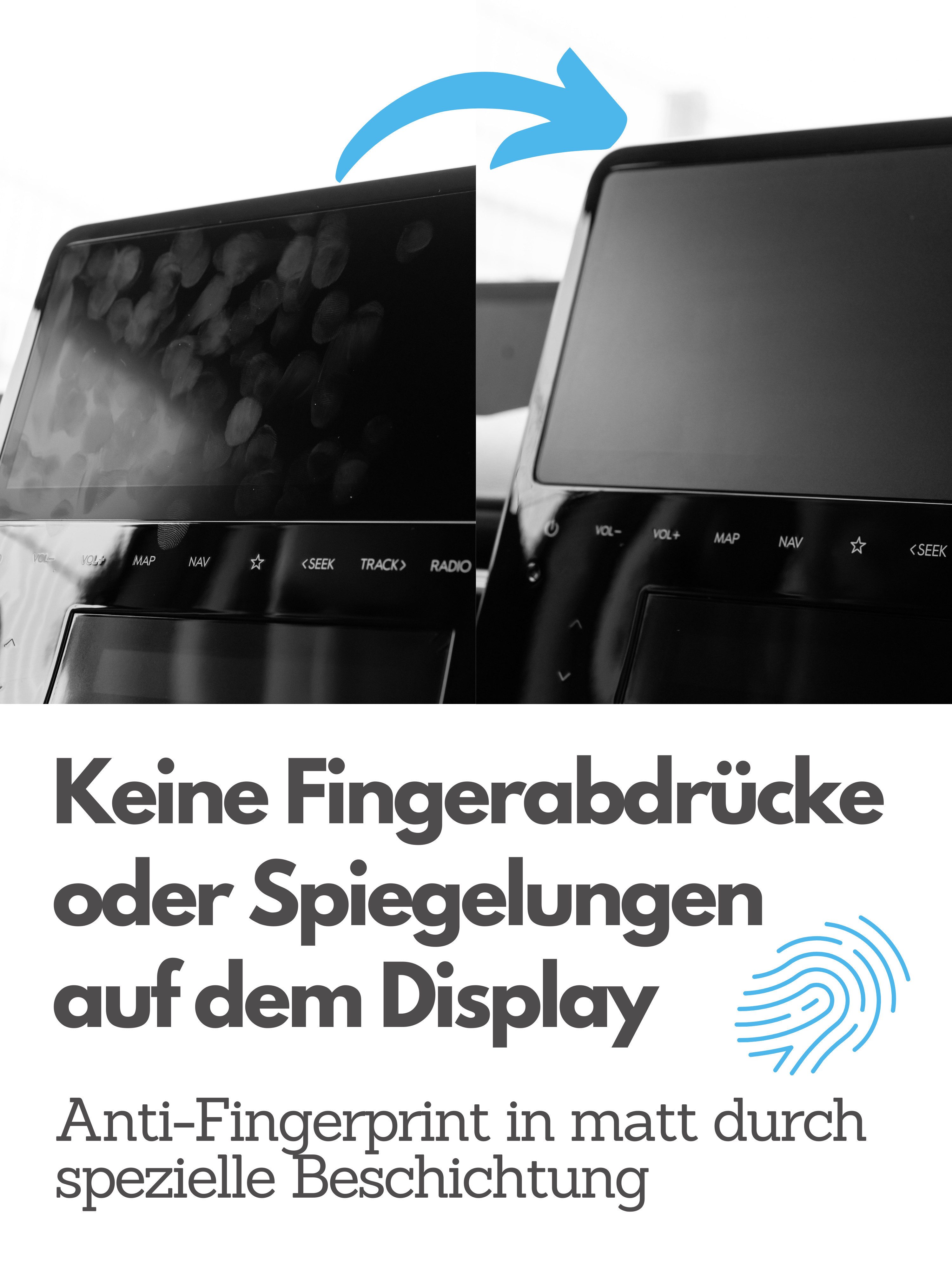 DISSKIN Displayschutzfolie DISSKIN Displayschutzfolie für Hyundai Staria 10,25 Zoll für Hyundai Staria 10,25" Entertainment System, 1 Stück, Anti-Fingerabdruck-Beschichtung