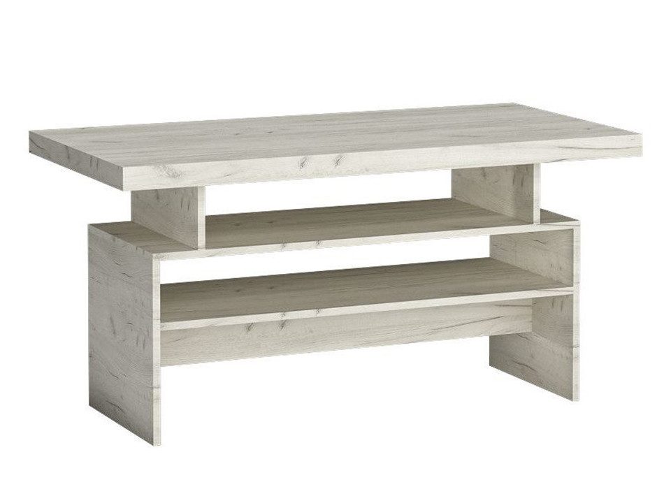 Beautysofa Couchtisch POLIS I-13, klassischer Wohnzimmertisch mit offenen Regalen (moderner Couchtisch in 3 Farben, stilvolle Wohnzimmermöbel, praktische Ablagefächer), rechteckiges Design