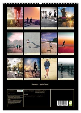 CALVENDO Wandkalender Joggen - mein Sport (Premium, hochwertiger DIN A2 Wandkalender 2023, Kunstdruck in Hochglanz)