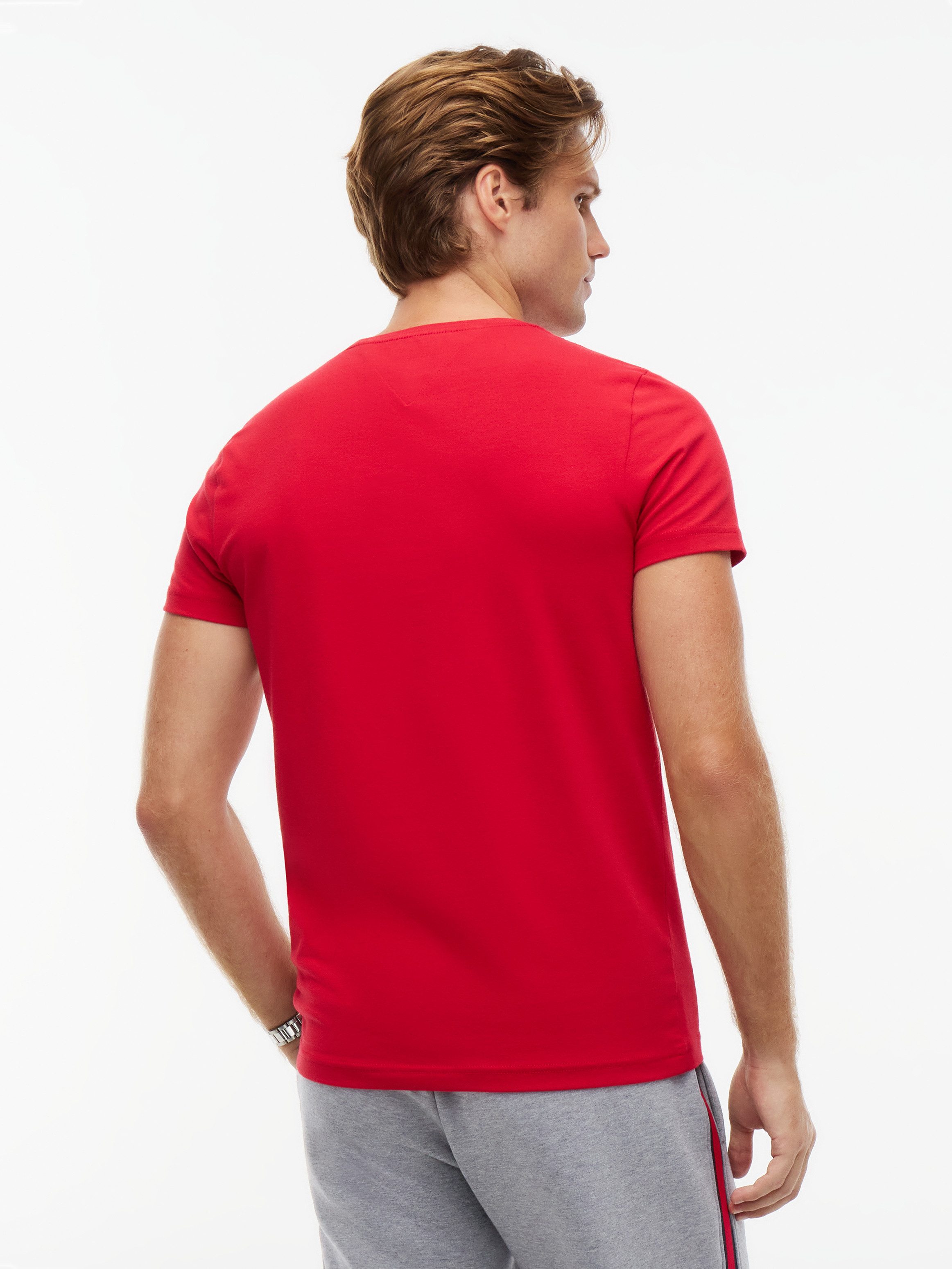 Tommy Hilfiger T-Shirt STRETCH SLIM FIT TEE mit Rundhalsausschnitt – Bild 5 von 5