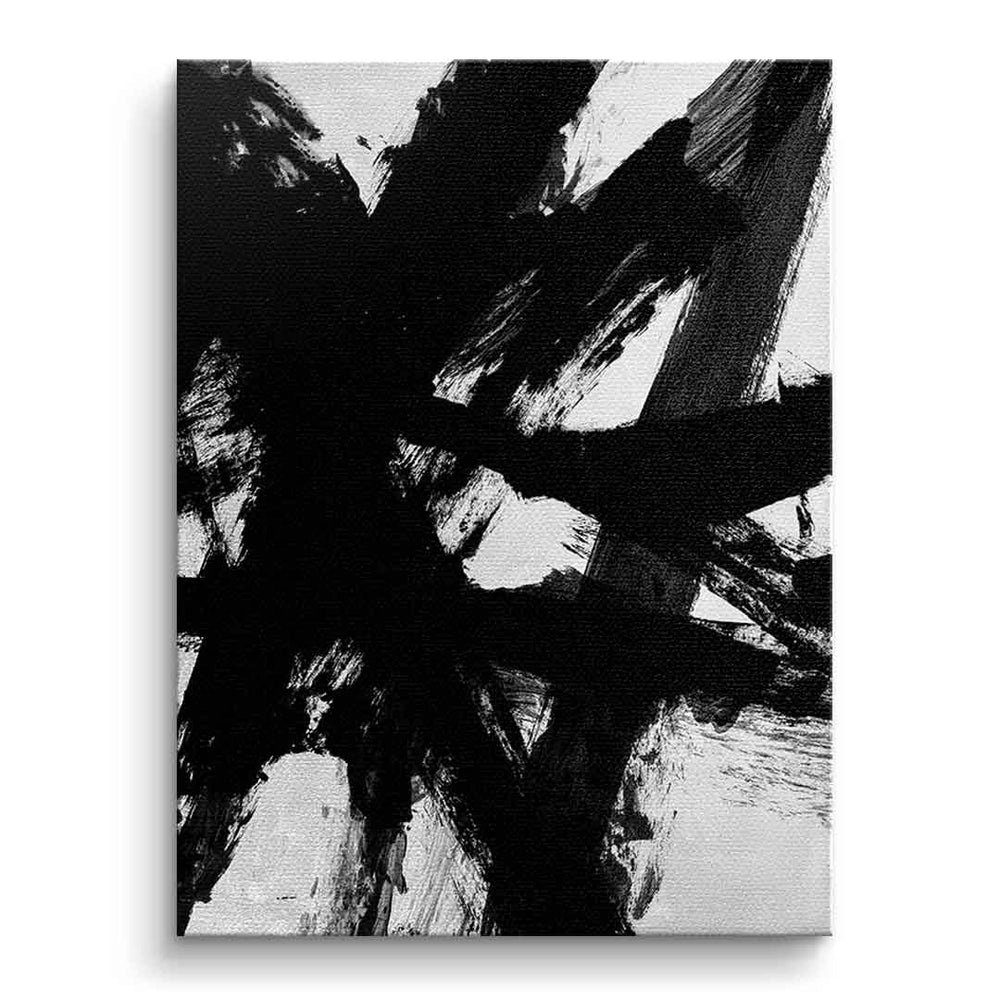 DOTCOMCANVAS® Leinwandbild Pride, Leinwandbild schwarz weiß moderne abstrakte Kunst Druck Wandbild