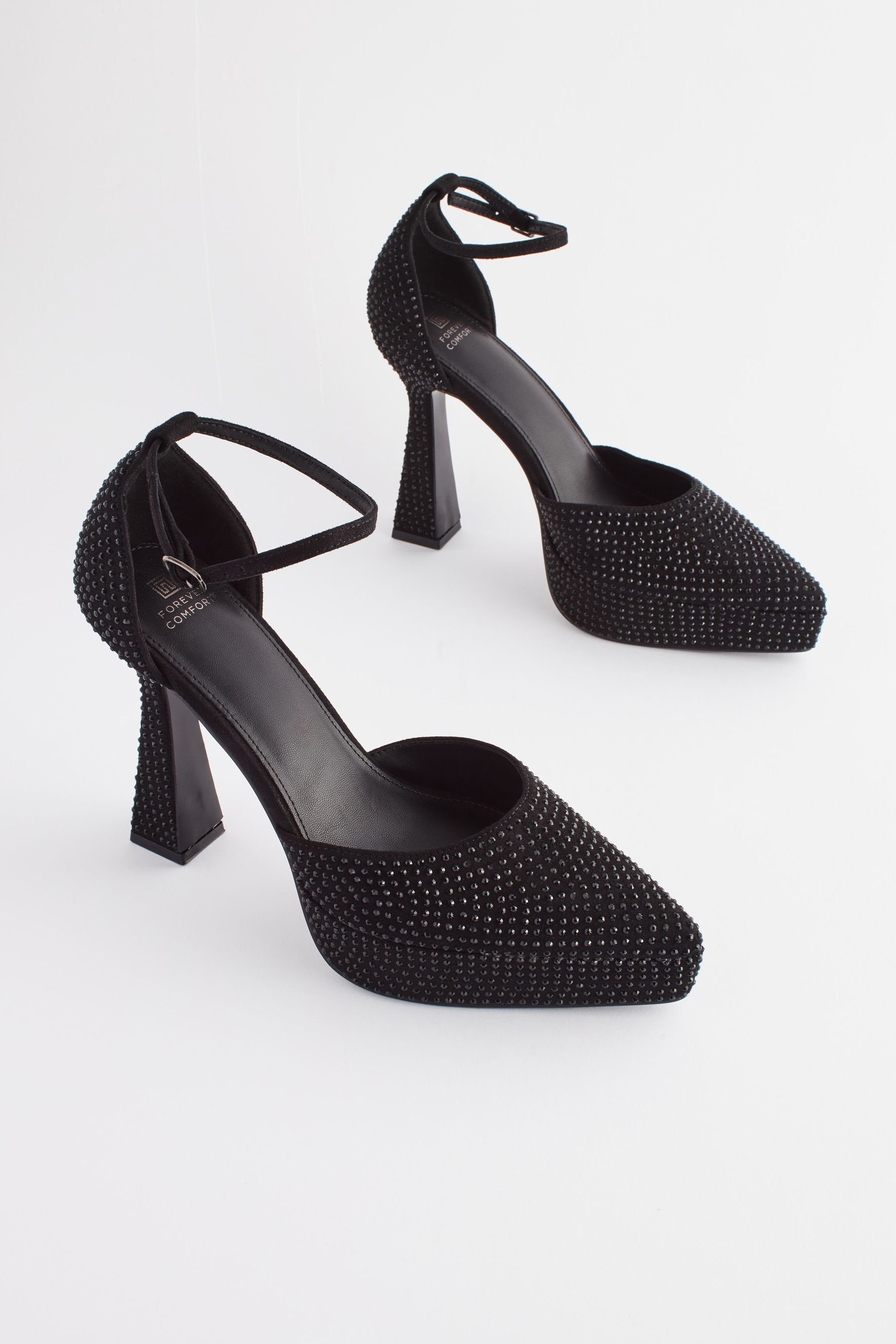 Next Forever Comfort® Schuh mit Keilsandalette Black (1-tlg) hoher Plateausohle