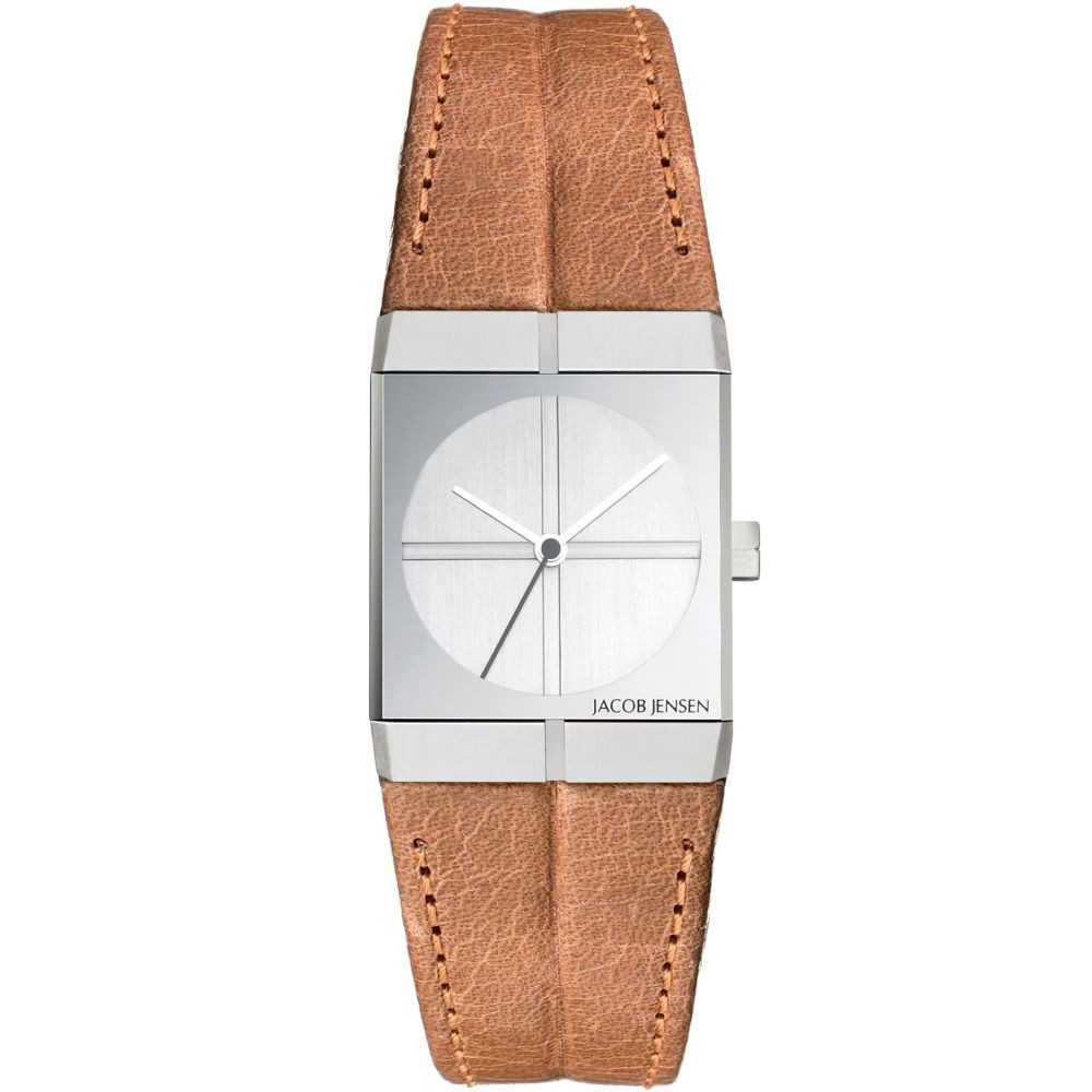 Jacob Jensen Quarzuhr JACOB JENSEN Damen Armbanduhr ICON SERIES 243 silberfarbend B. 25 mm