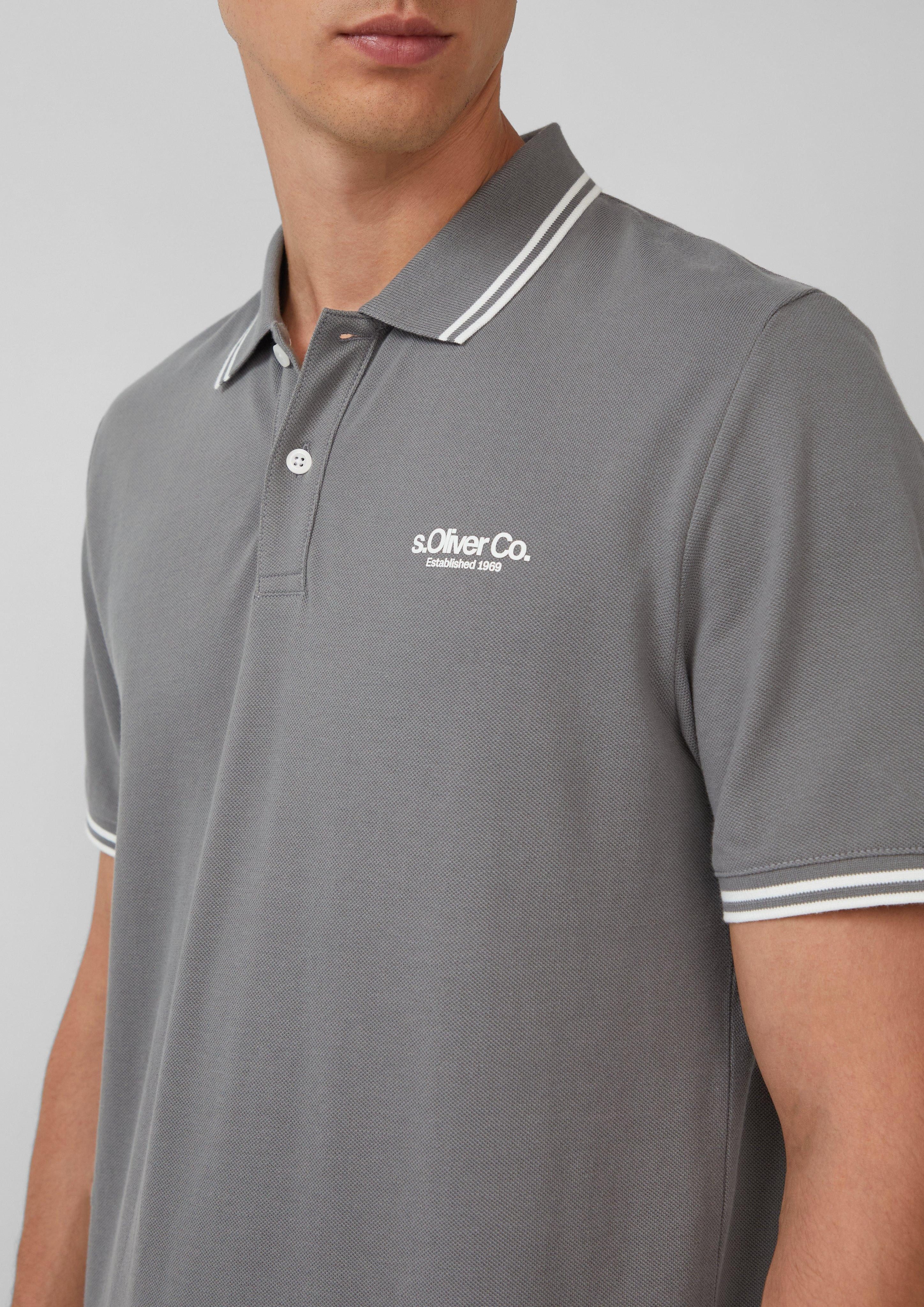 s.Oliver Kurzarmshirt Piqué-Poloshirt mit Kontrastdetails und günstig online kaufen
