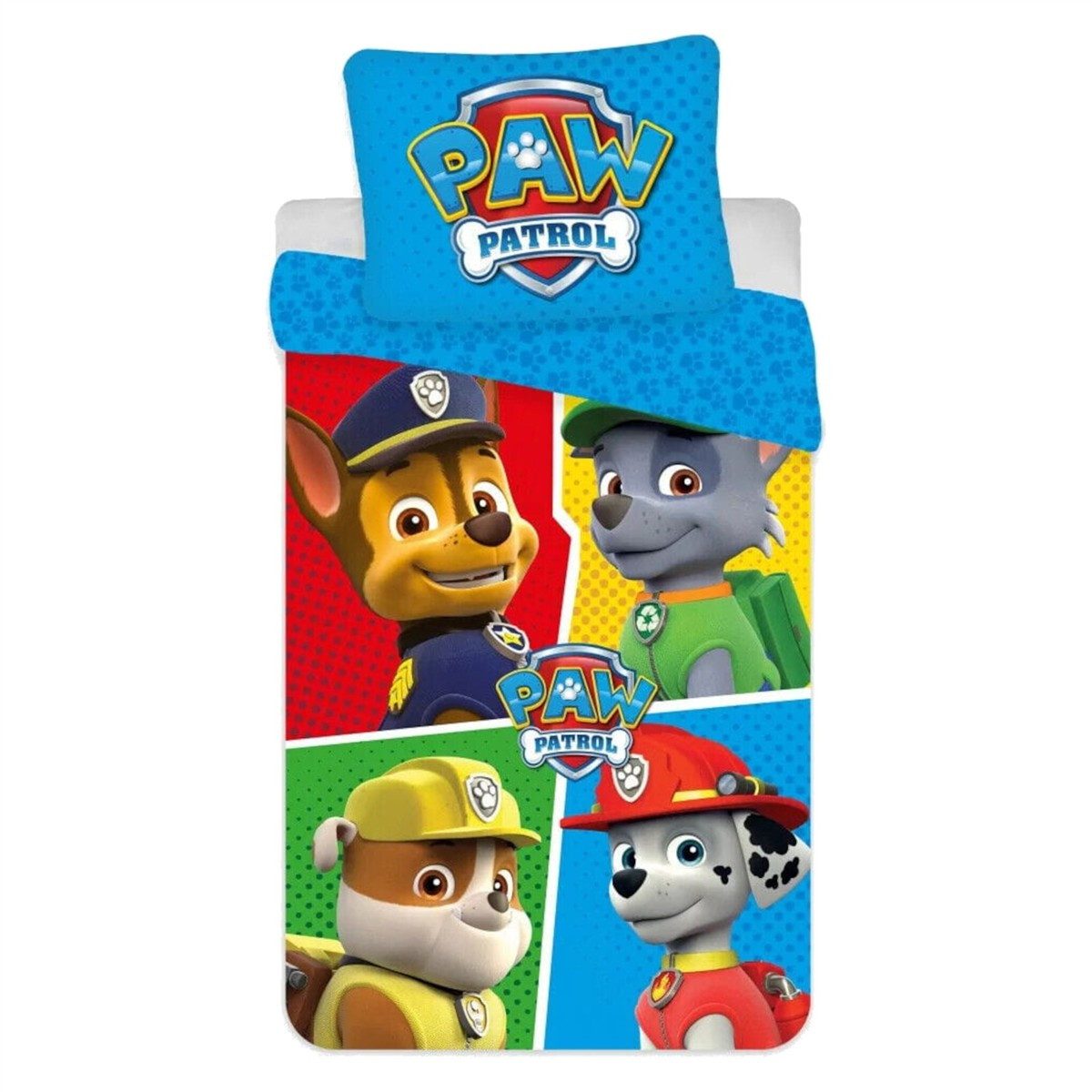 PAW PATROL Babybettwäsche PAW Patrol Baby-Bettwäsche „4 PAW“ 100x135, 100 % Baumwolle