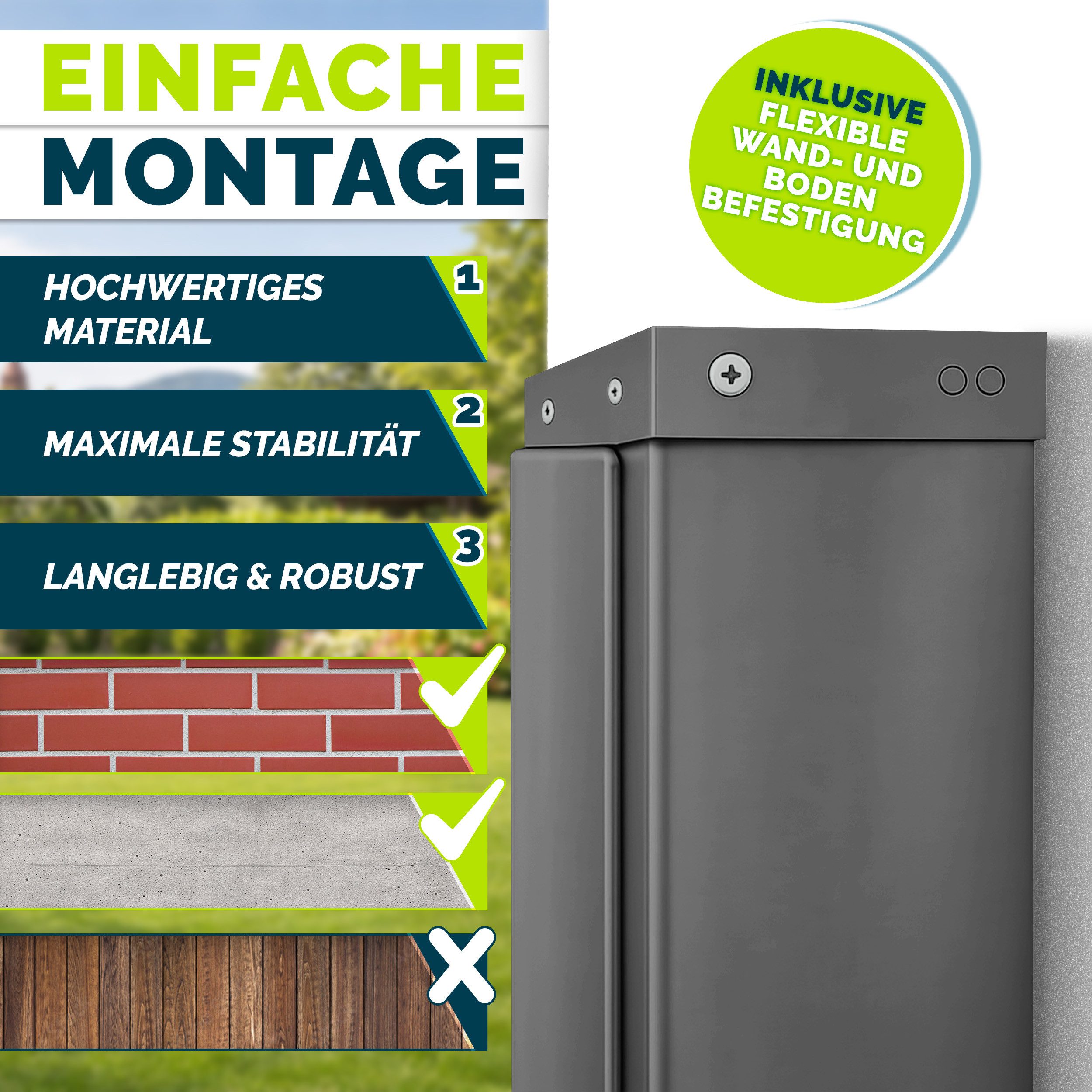 tillvex Seitenmarkise tillvex® Seitenmarkise ausziehbar Markise Wandmarkise Sichtschutz – Bild 4 von 5