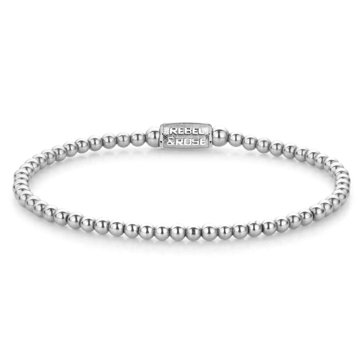 Rebel & Rose Edelstahlarmband RR-30002-S-S, für Damen Silver Shine 3 mm