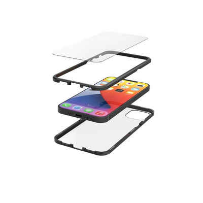 Hama Smartphone-Hülle Cover Magnetic Displayglas für Apple iPhone 12, Schwarz Schutz, Hülle