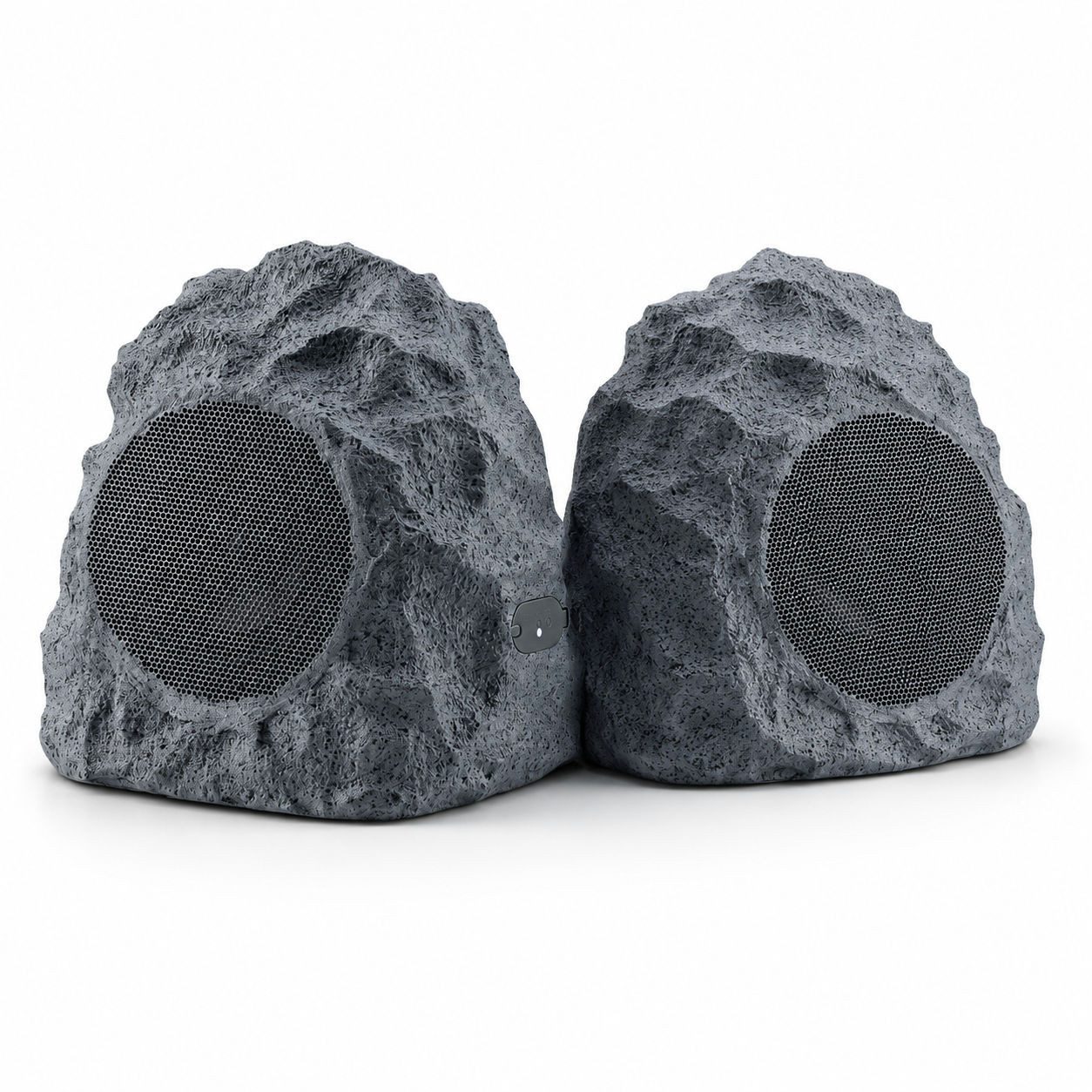 McGrey SSB-420 GY/ED BT Steinlautsprecher Paar, Bluetooth 5.4, IPX5 Außenlautsprecher (Bluetooth, 16 W, Bluetooth 5.4, IPX5 und runde Steinoptik im Paar)