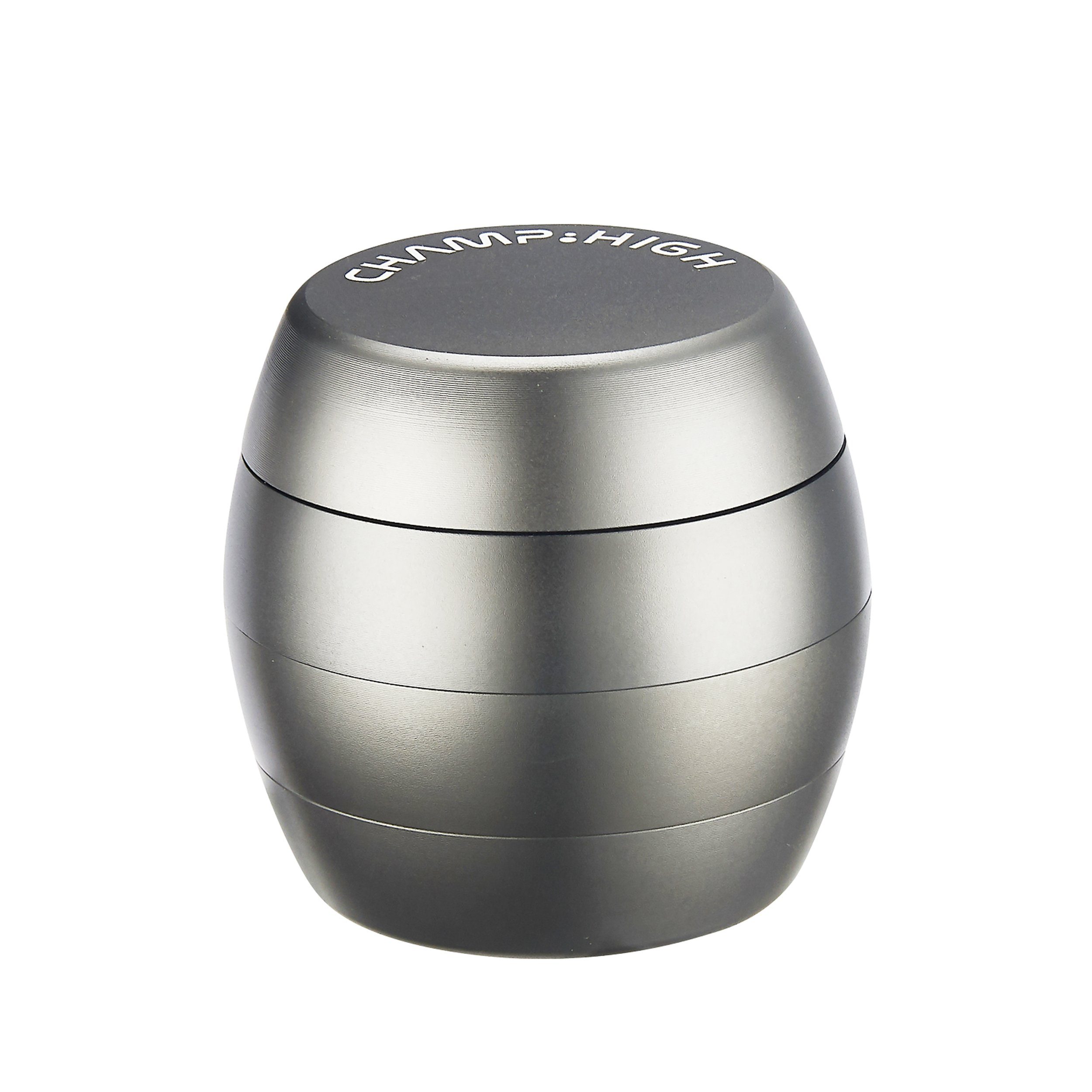 CHAMP HIGH Kräutermühle GRINDER 40mm Metall 4-tlg Crusher Sieb Tabak Gewürz Herb 30 (Silber), Kräuter Mühle