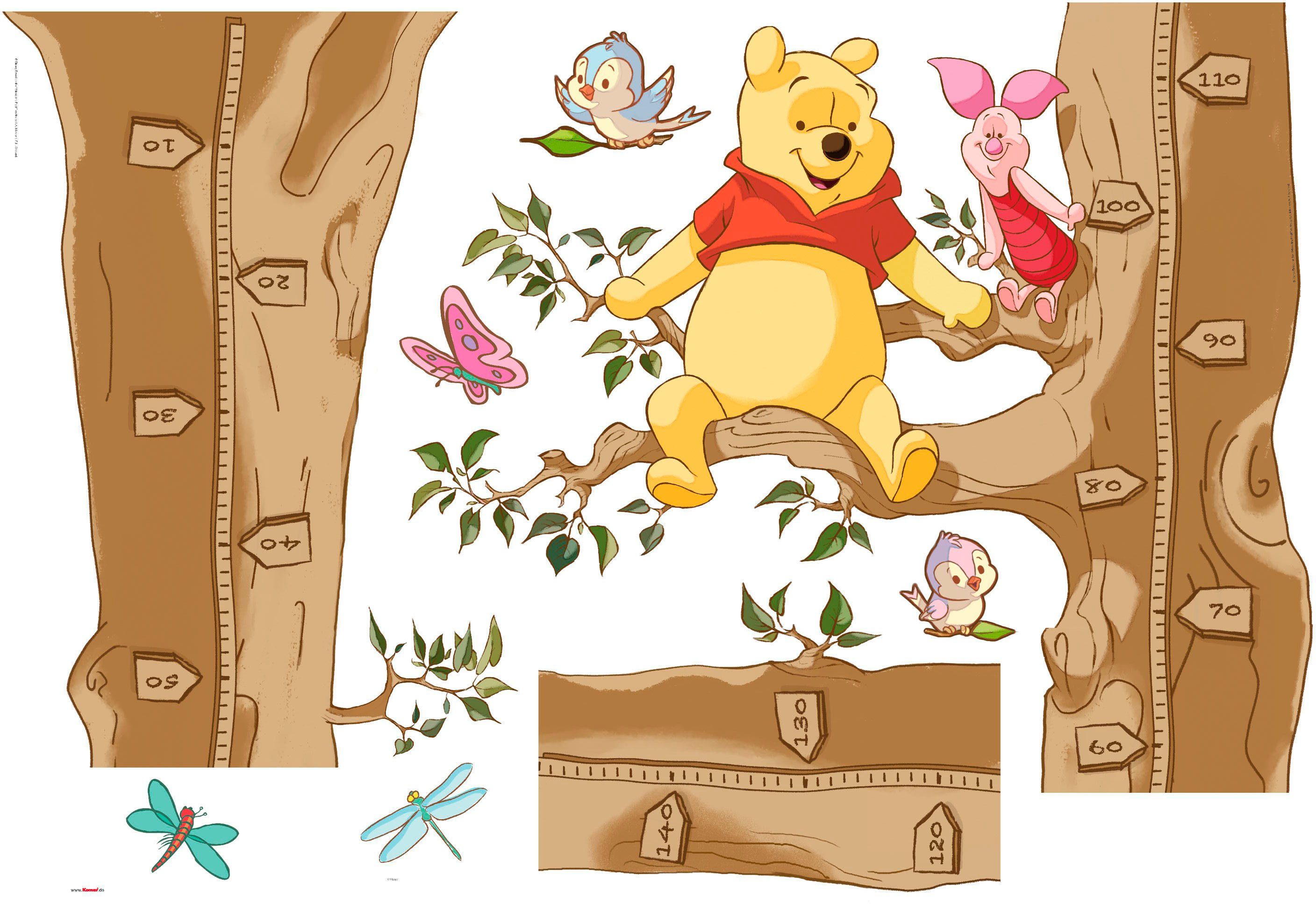 Komar Wandtattoo Winnie the Pooh Size - Größe 100 x 70 cm (8 St), Künstler: Disney, selbstklebend, Wandsticker, Kinderzimmer