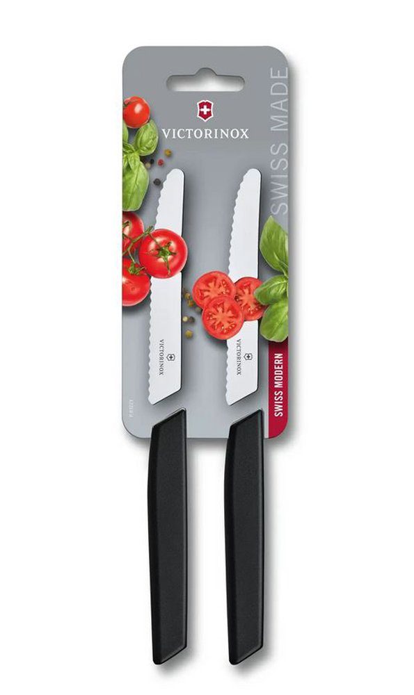 Victorinox Tomatenmesser Swiss Modern Tomaten- und Tafelmesser-Set, 2-teilig schwarz