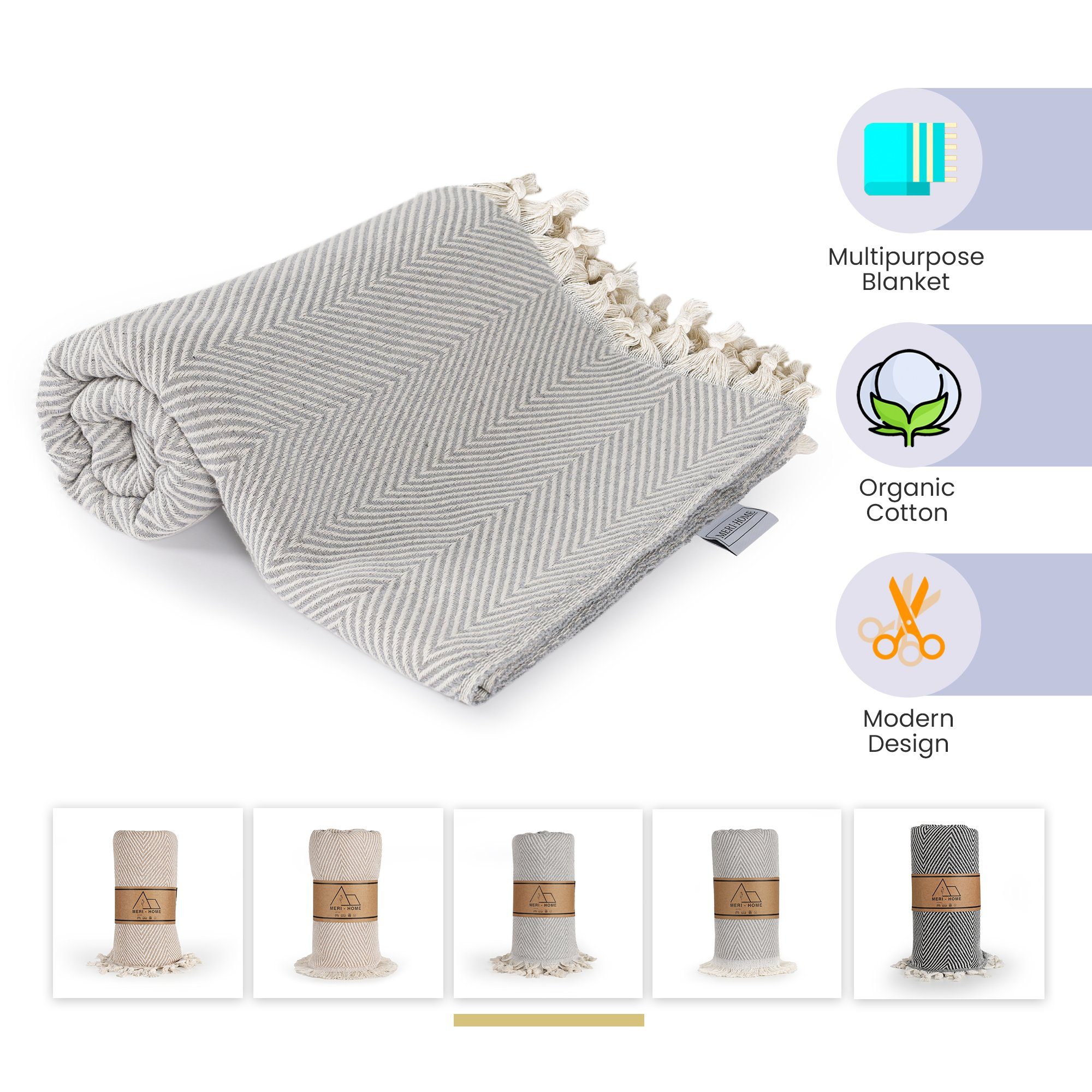 Meri-Home Tagesdecke Tagesdecke Bettüberwurf Bettdecke,Fischgrät Baumwolle, günstig online kaufen