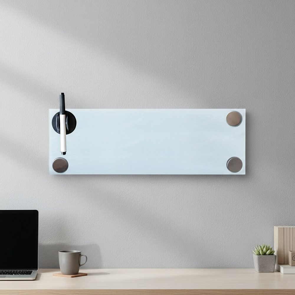 Melko Magnettafel Memoboard Weiß Glasmagnettafel Magnetboard Whiteboard Pinnwand, (Stück, 1-tlg., Glasboard), Sicherheitsglas