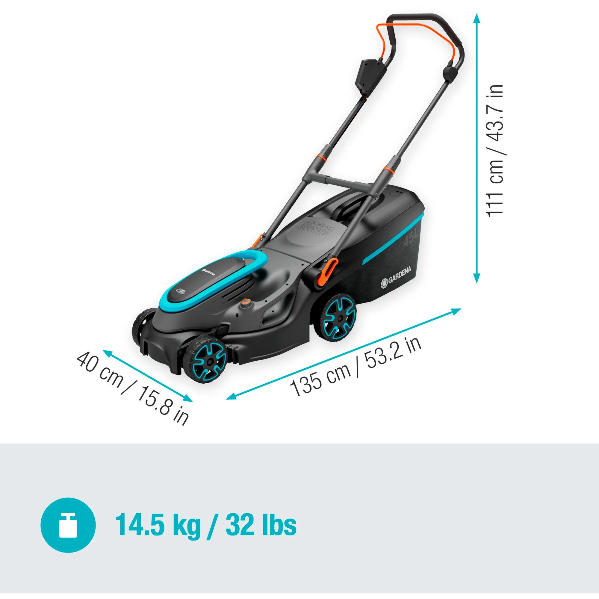 GARDENA Akkurasenmäher GARDENA Akku-Rasenmäher PowerMax 37/36V P4A solo, 37 cm Schnittbreite, (ohne Akku und Ladegerät, POWER FOR ALL ALLIANCE)