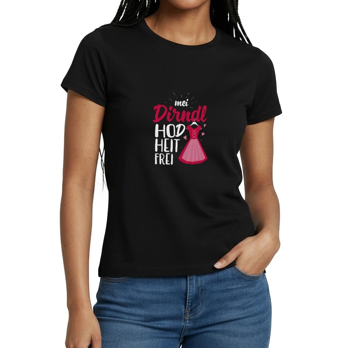 Spreadshirt T-Shirt Oktoberfest Dirndl Ersatz, Mein Dirndl Hat Heute Frei Frauen T-Shirt (1-tlg)