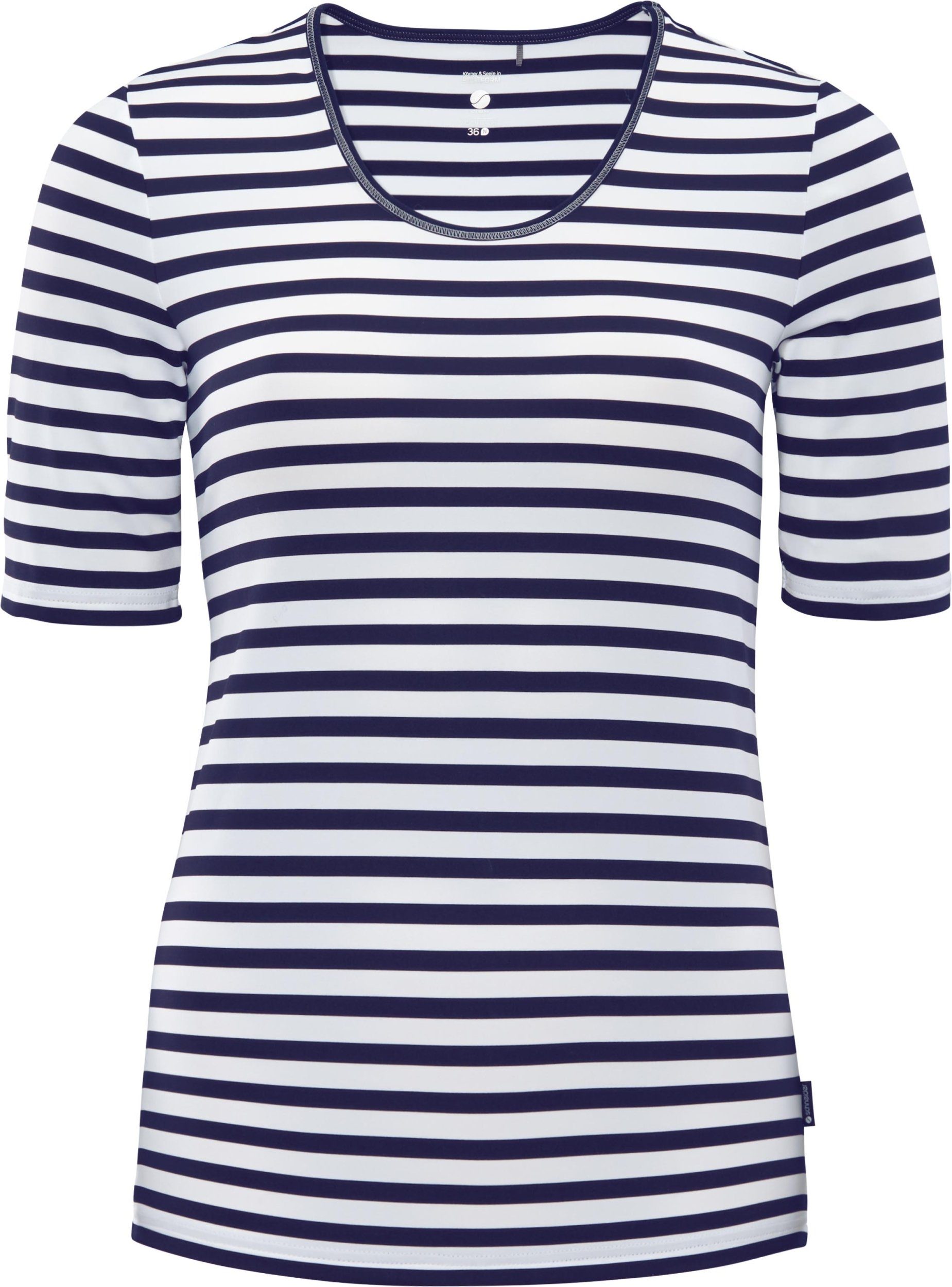 SCHNEIDER Sportswear T-Shirt DESYW-SHIRT WEIß/DUNKELBLAU