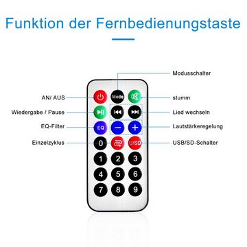 Sross Soundbar mit Fernbedienung und Cinch-USB-AUX-Anschluss für TV-PC(hölzern) Soundbar (Kabellose Verbindung, Soundleiste mit RGB, Computerlautsprecher, TV-Lautsprecher)