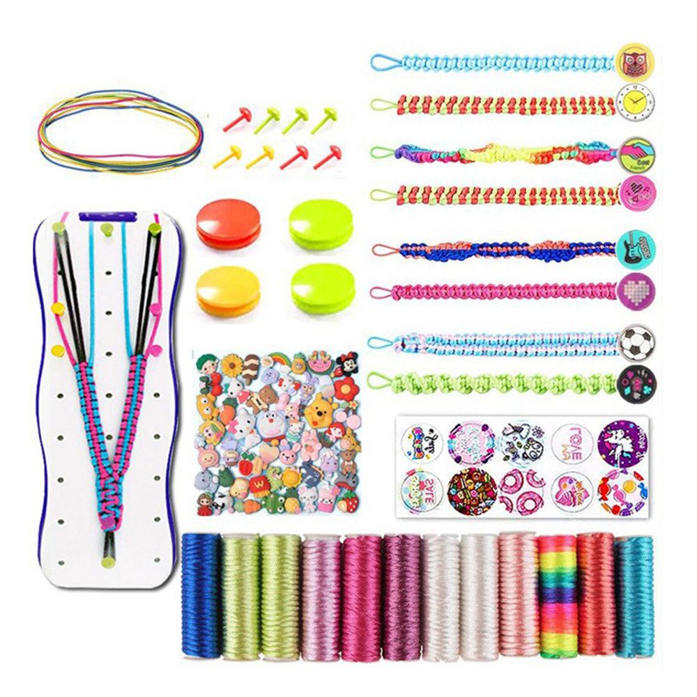 CLTYQ Kreativset Freundschaftsarmband-Bastelse Selber Machen, DIY Schmuckbastelsets, String-Armbänder, Geschenke für 8–12 Jahre alte Kinder