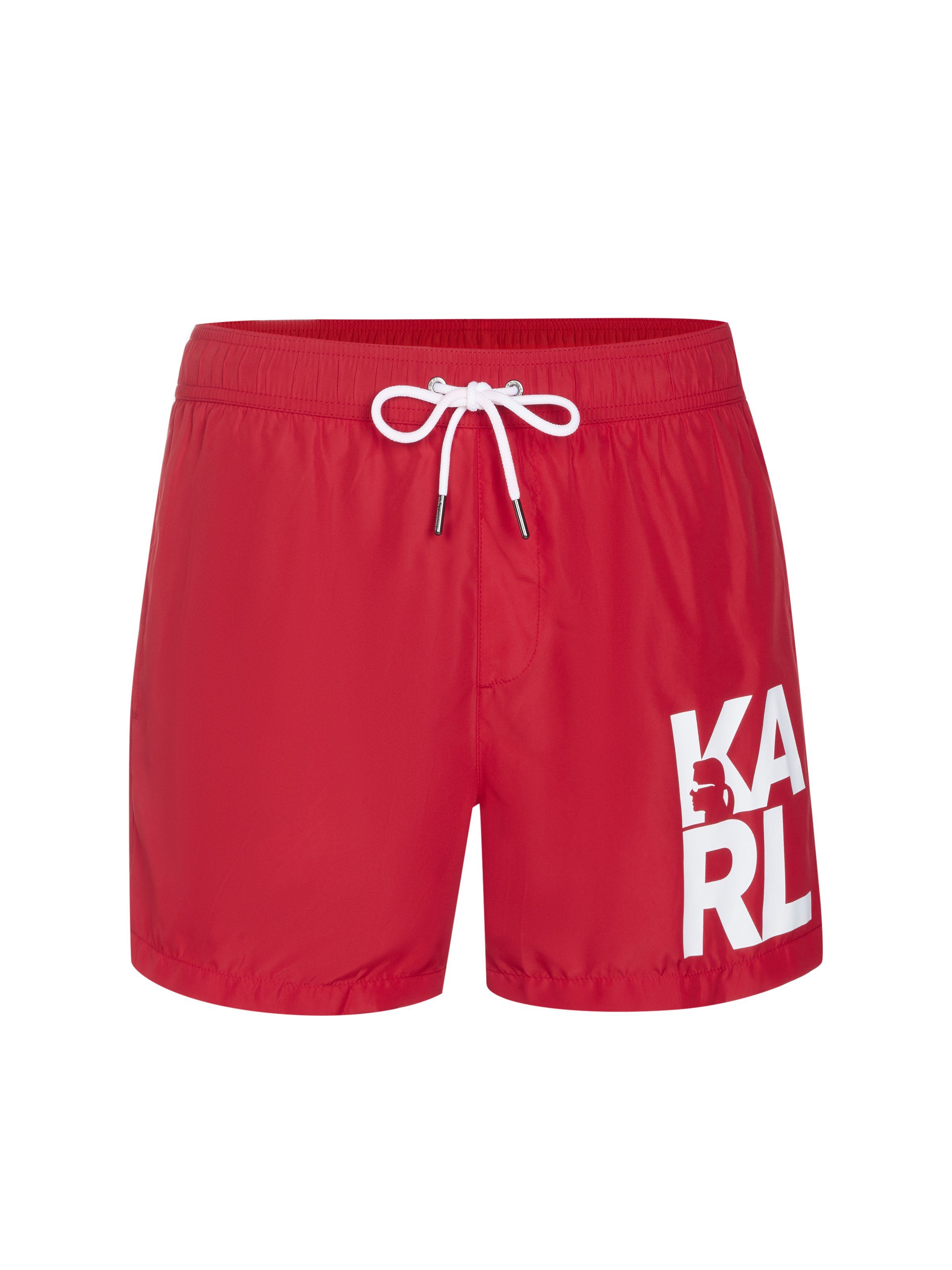 KARL LAGERFELD Badeshorts Karl Lagerfeld Badehose rot