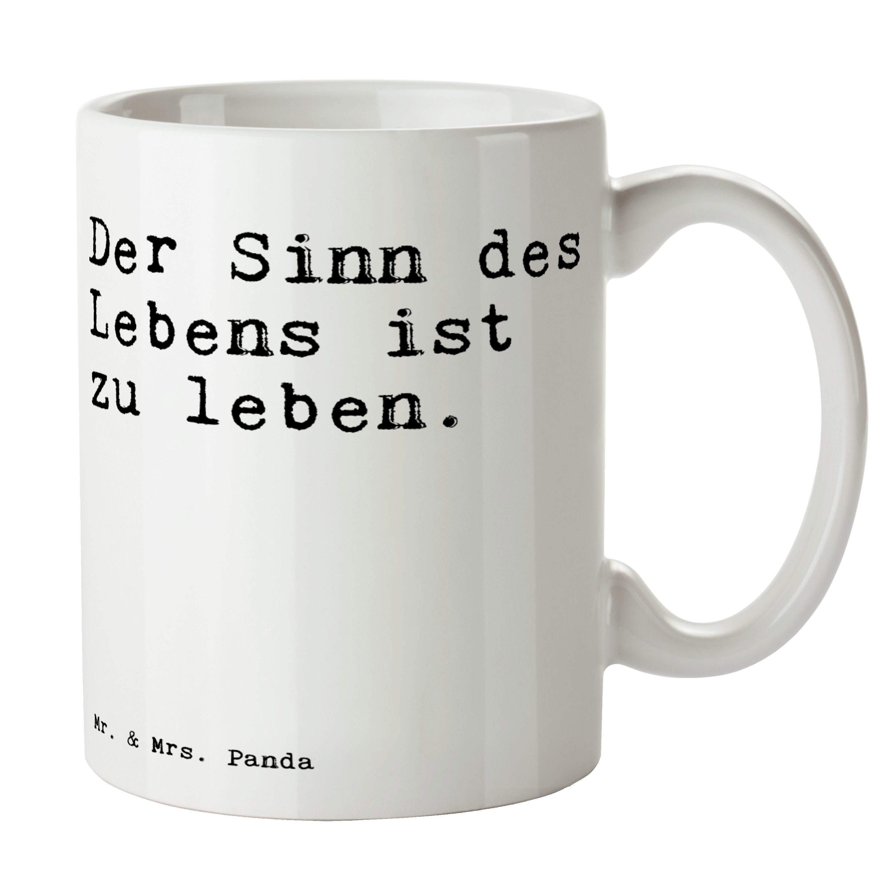 Mr. & Mrs. Panda Tasse »Der Sinn des Lebens... Weiß Geschenk