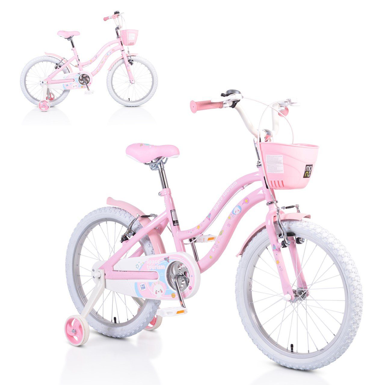 Byox Kinderfahrrad »Kinderfahrrad 20 Zoll 2083«, 1 Gang 1 Gang, keine, rosa Metallrahmen ...
