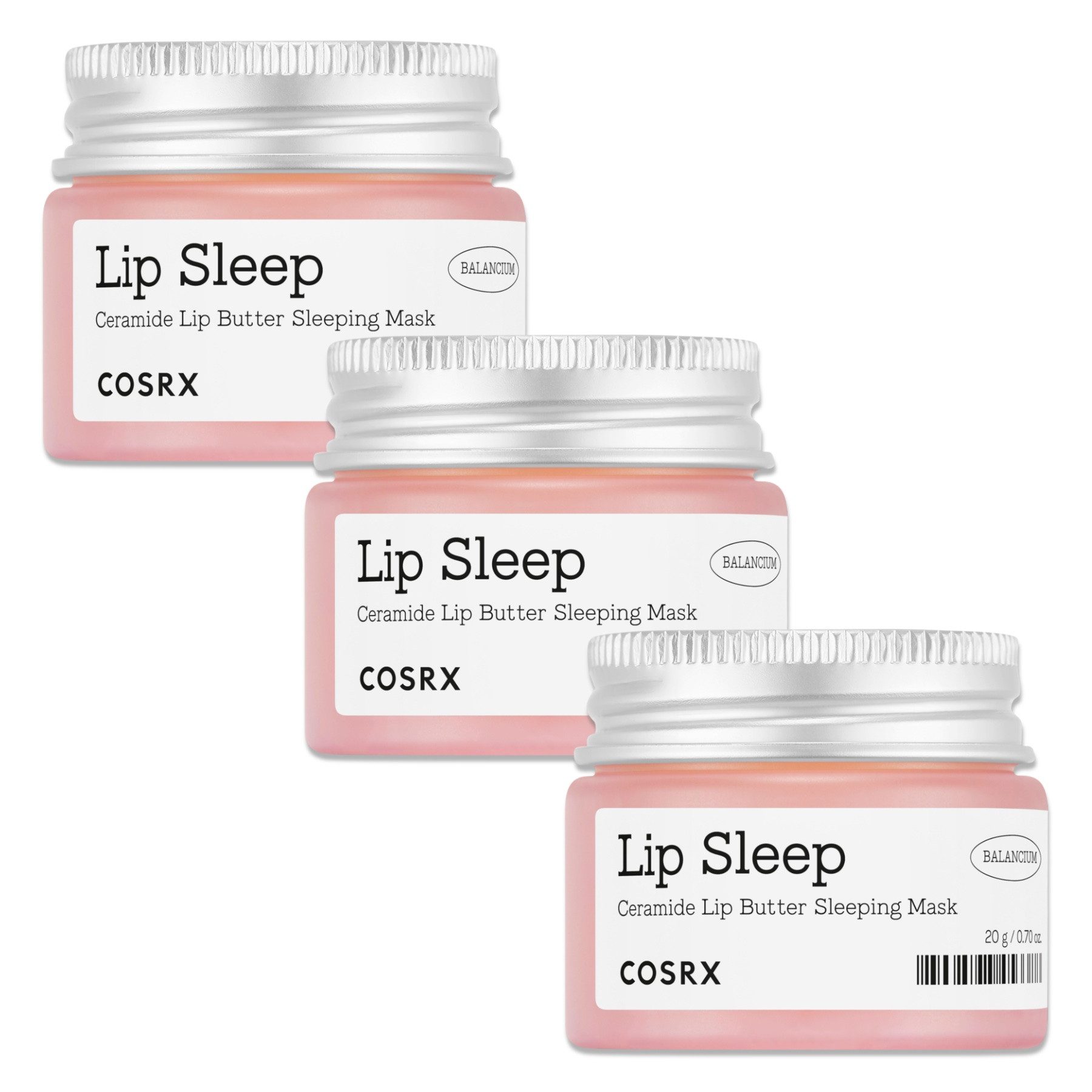 Cosrx Lippenbalsam Lippenmaske Lippenpflege COSRX Lip Sleep Ceramide Butter Sleeping, 3-tlg., Lippenpflege, Lippenbalsam, Lippen Nachtmaske