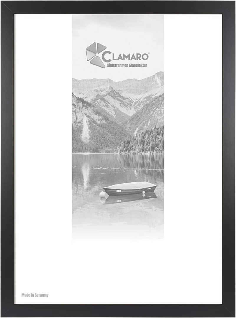 Clamaro Bilderrahmen Bilderrahmen Schwarz CLAMARO Collage nach Maß FSC® Holz Modern eckig 10x20 in Schwarz