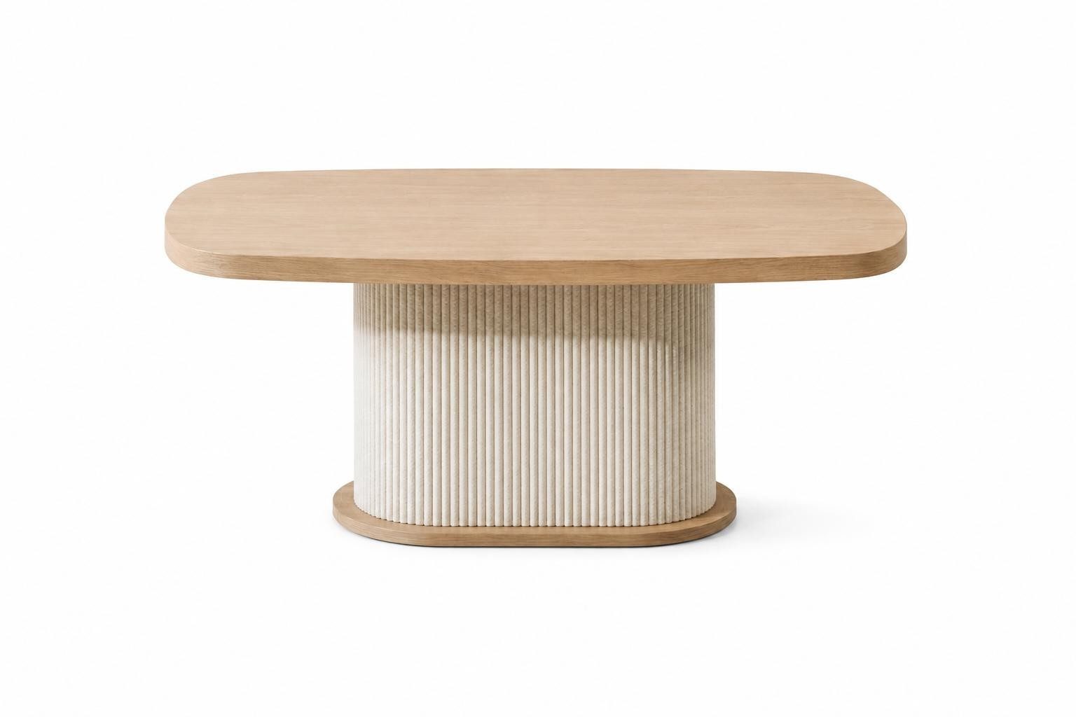 Xlmoebel Couchtisch Ovaler Holz-Couchtisch im modernen Design für Ihr Wohnzimmer, Made in Europa