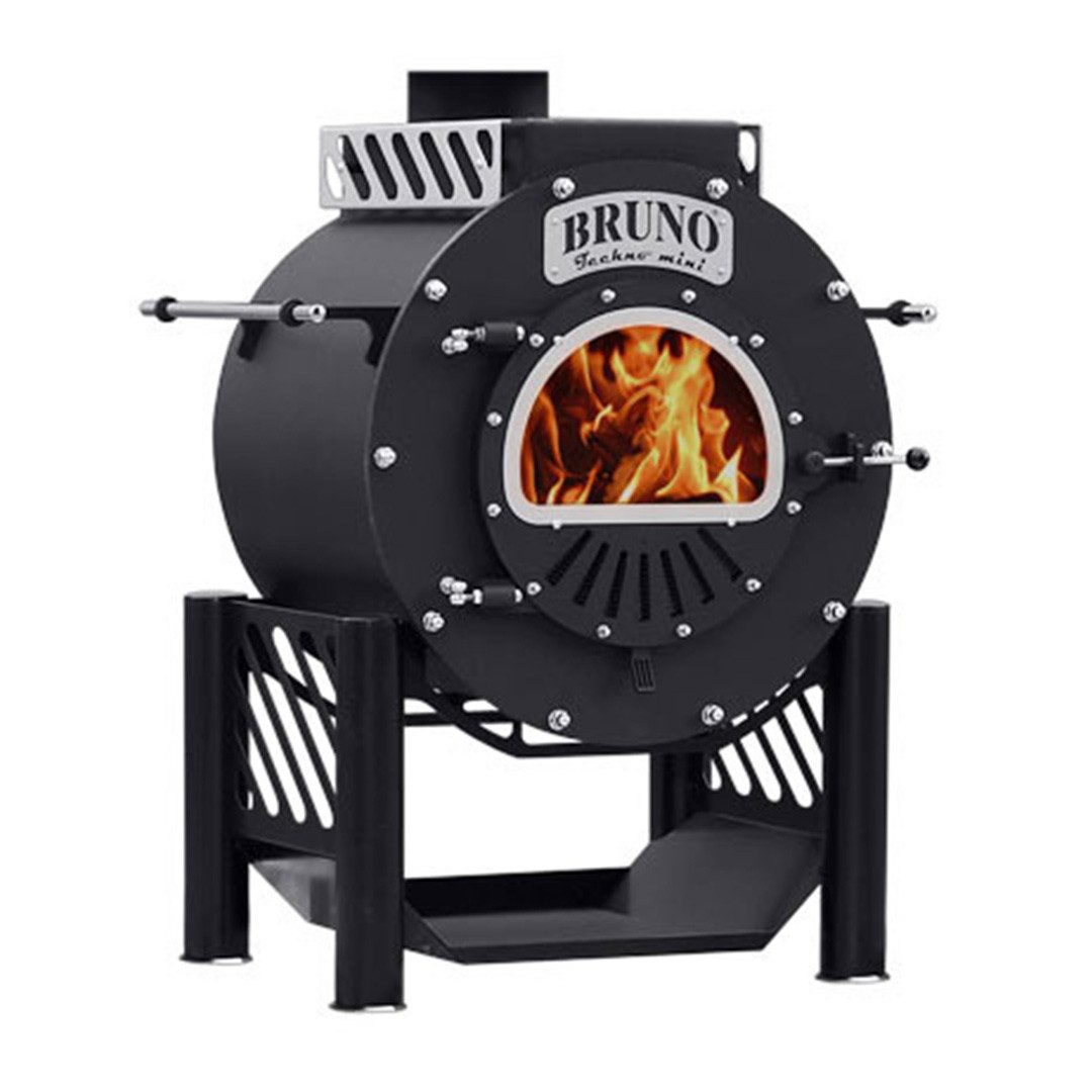 Bruno Kaminofen Bruno® Werkstattofen Techno Mini schwarz 9 kW Stahl A, 9 kW