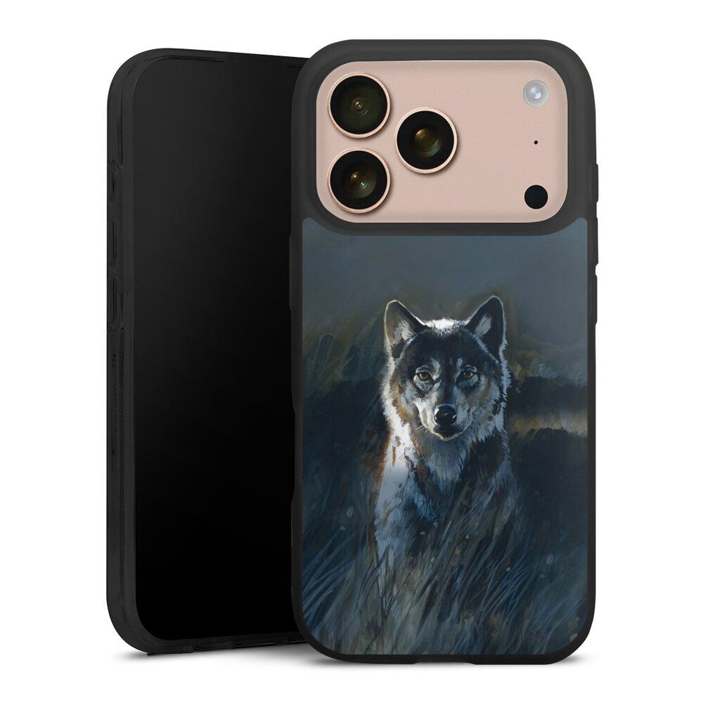 DeinDesign Handyhülle Wolf Natur Malerei Wolf 2, Apple iPhone 17 Pro Silikon Hülle Premium Case Handy Schutzhülle