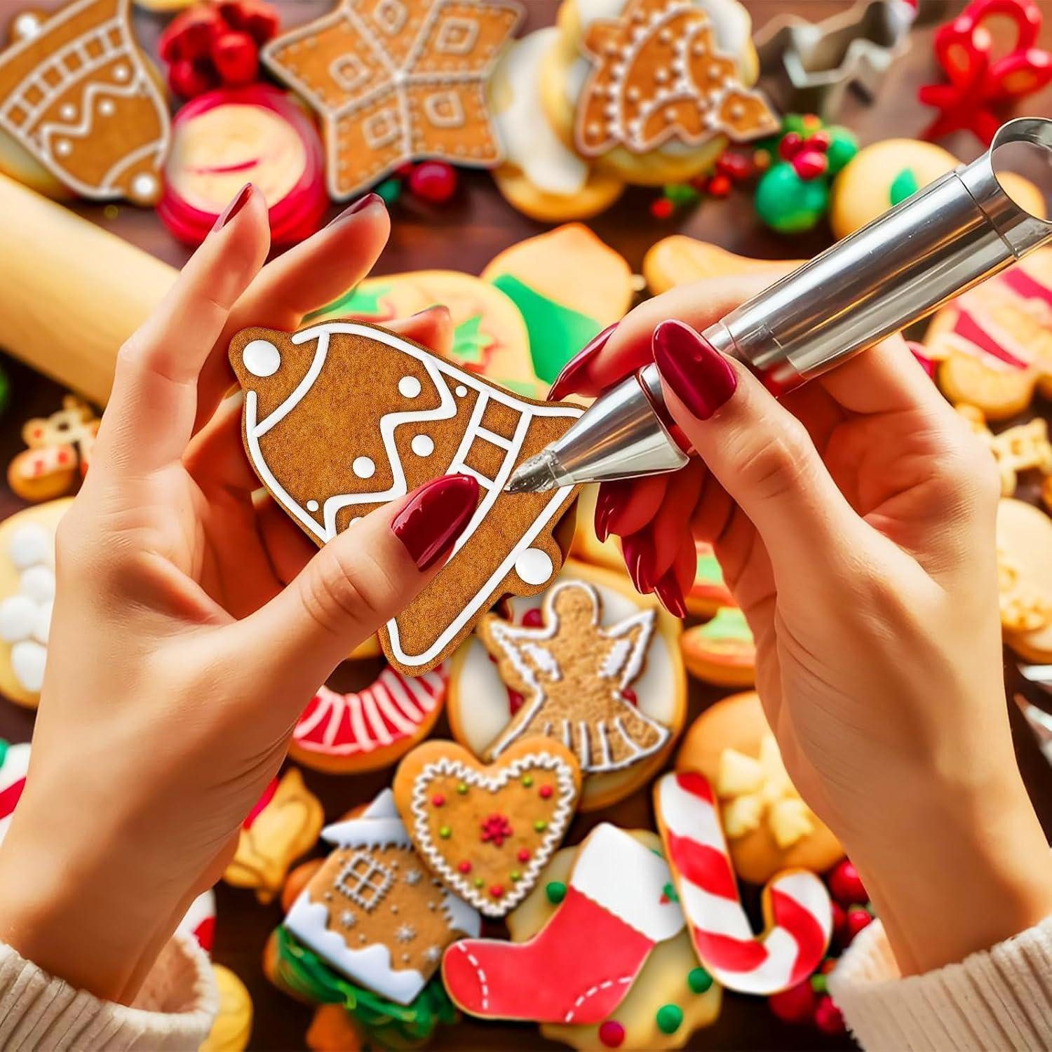 LuxusKollektion Back-Set 10-teiliges Weihnachts-Ausstechformen Set Edelstahl Lebkuchen