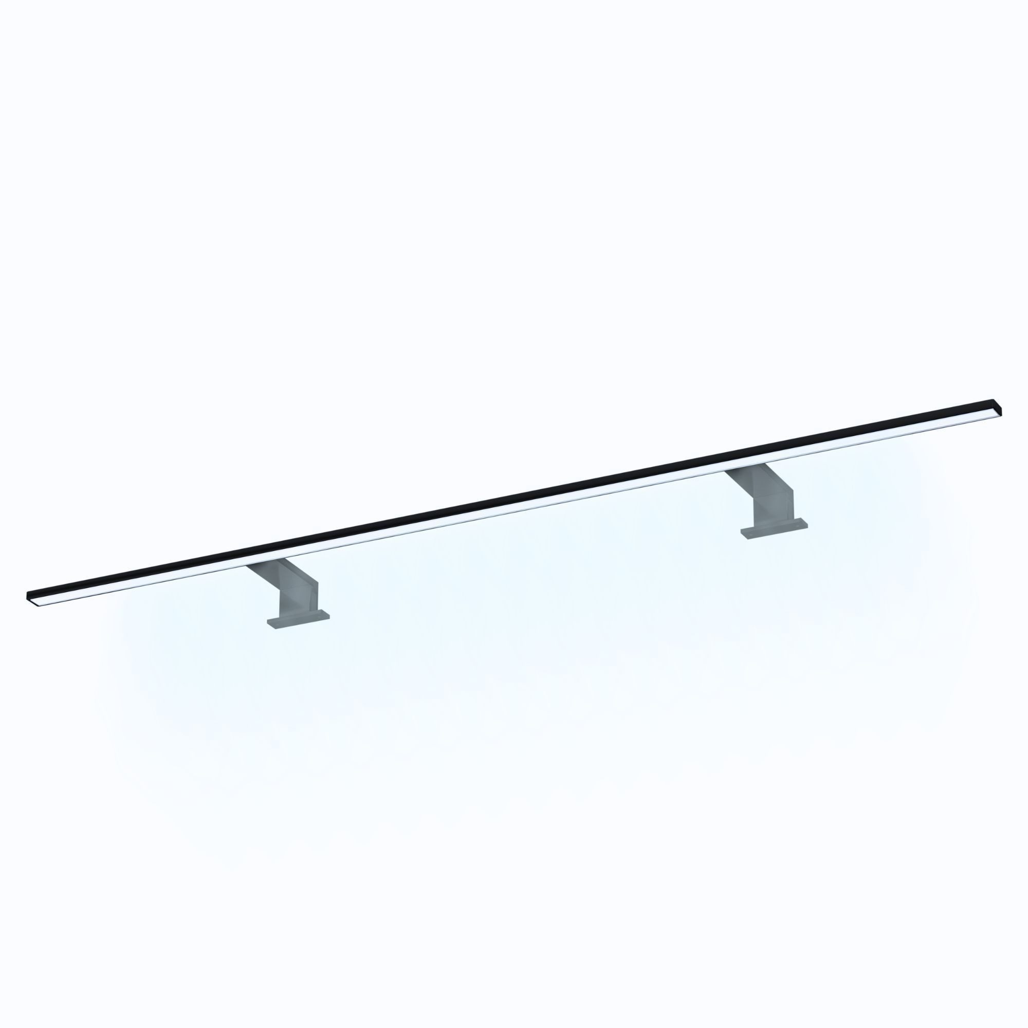 kalb LED Spiegelleuchte 120cm Spiegelleuchte Spectraline LED IP44 Badleuchte 18W 230V, Schwarz, neutralweiß