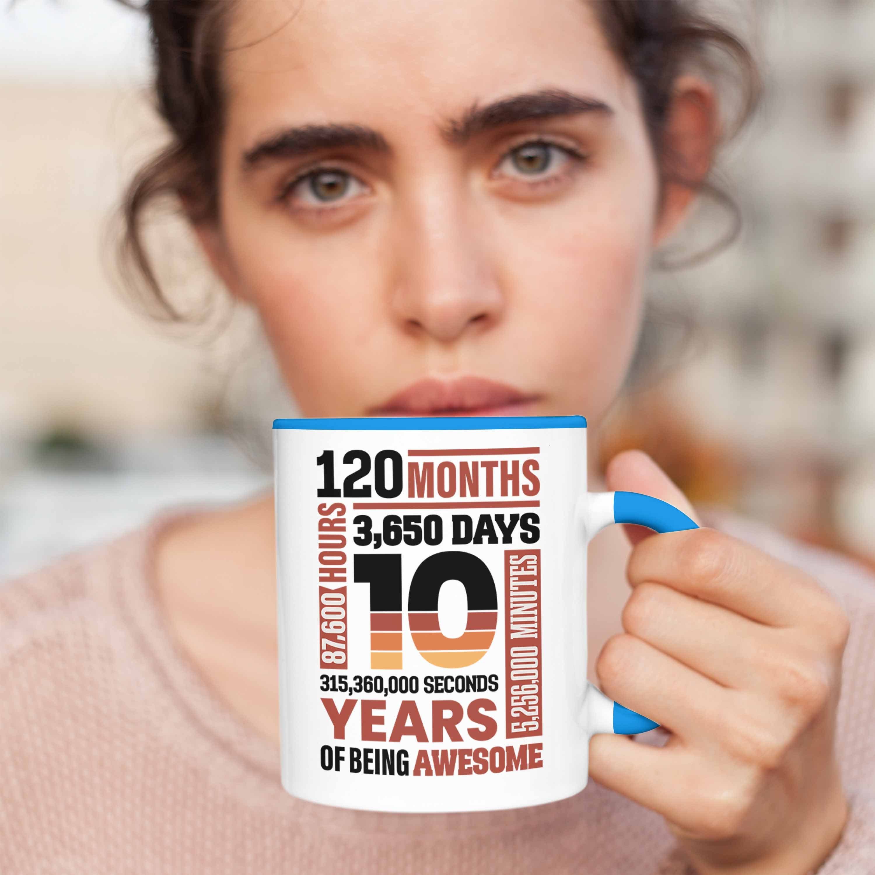 Jahre Geschenk Tasse Mädchen Alt 10 Geburtstag Trendation Geburtstagsgeschenk 10. Idee Trendation Blau - Tasse Jungs