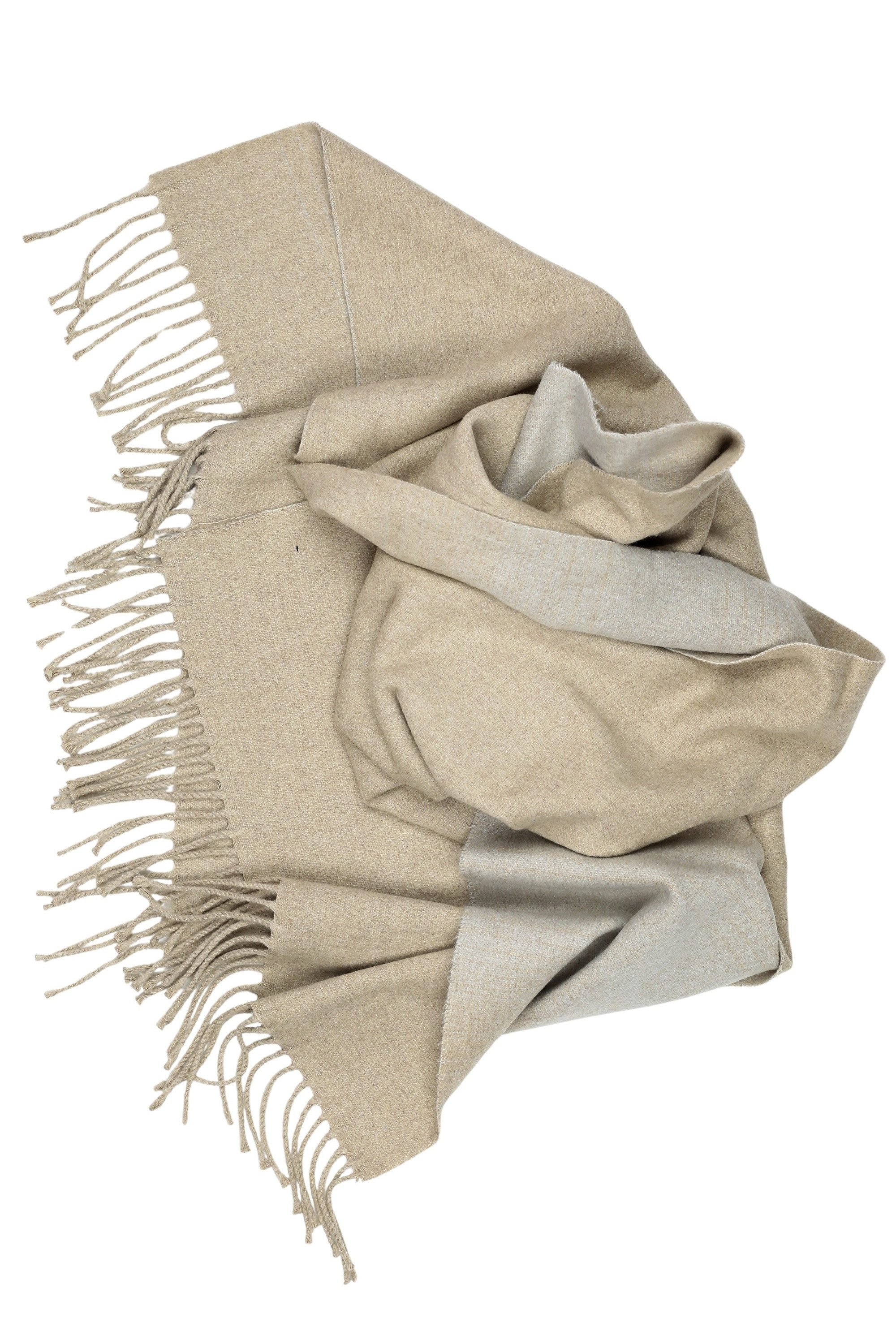 COLLEZIONE ALESSANDRO Wollschal Greige, (1-St), in modischem beige-grau, Made in Italy