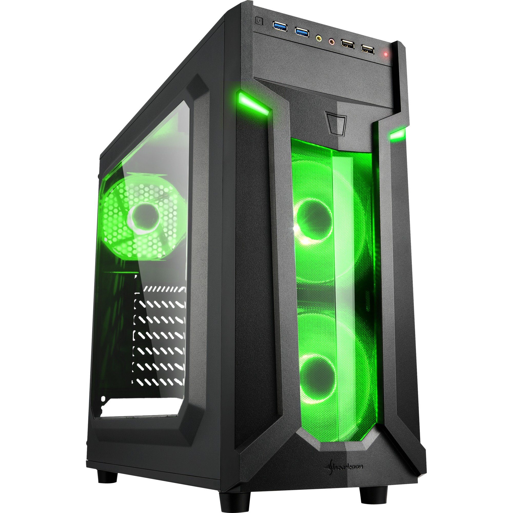 Sharkoon PC-Gehäuse »VG6-W green, Seitenteil aus Acryl« online kaufen | OTTO