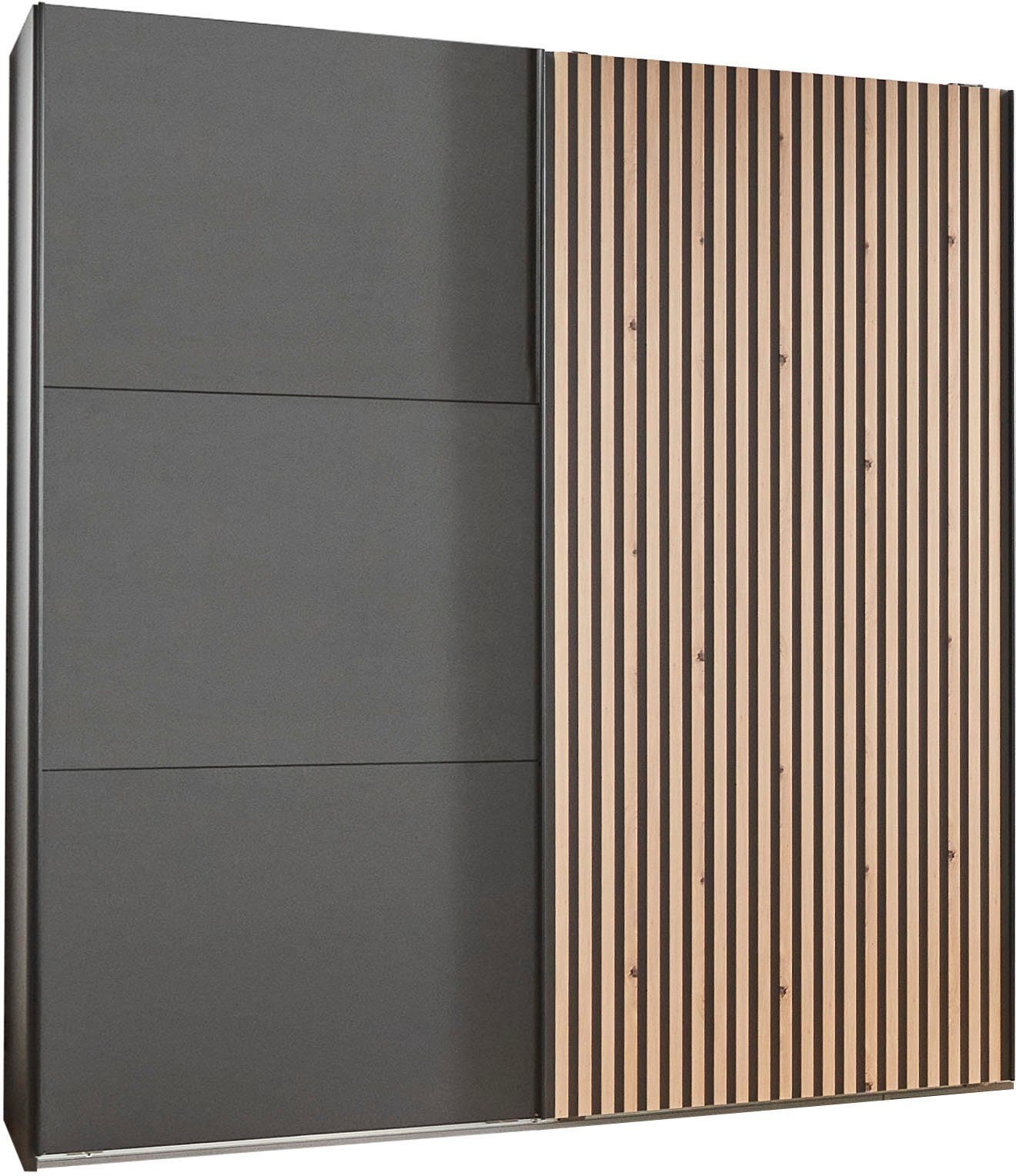 Wimex Schwebetürenschrank Ancona by fresh to go mit Akustiklamellen Optik in 3D