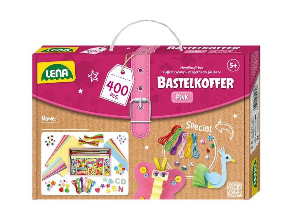 SIMM Spielwaren Kreativset Bastelkoffer mit 400 Teilen Kreativset für Kinder