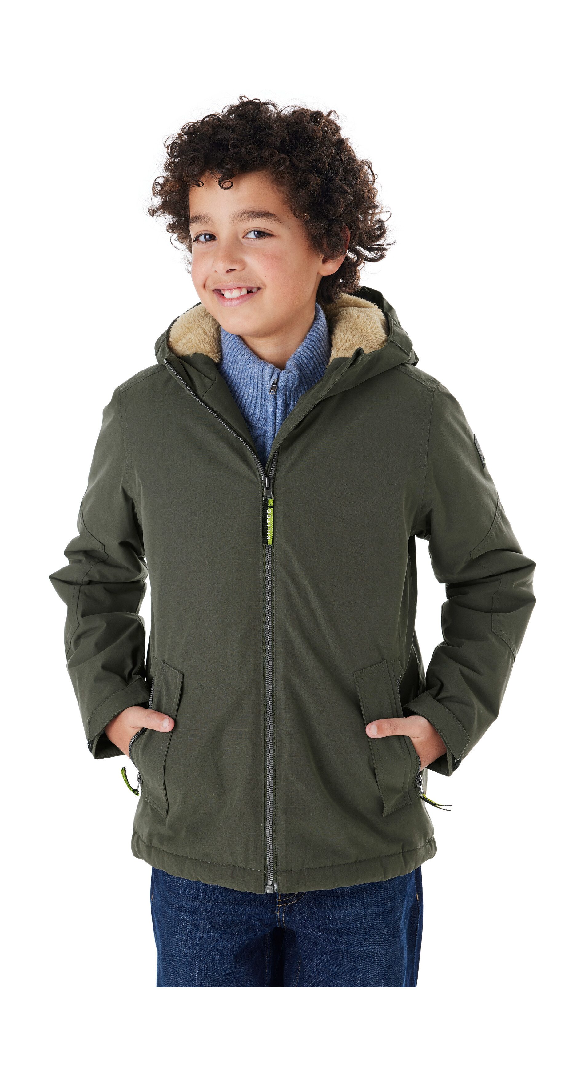 Killtec Funktionsjacke KOW 377 BYS JCKT Wasserdichte Funktionsjacke mit Kapuze, warmem Futter und Kinnschutz