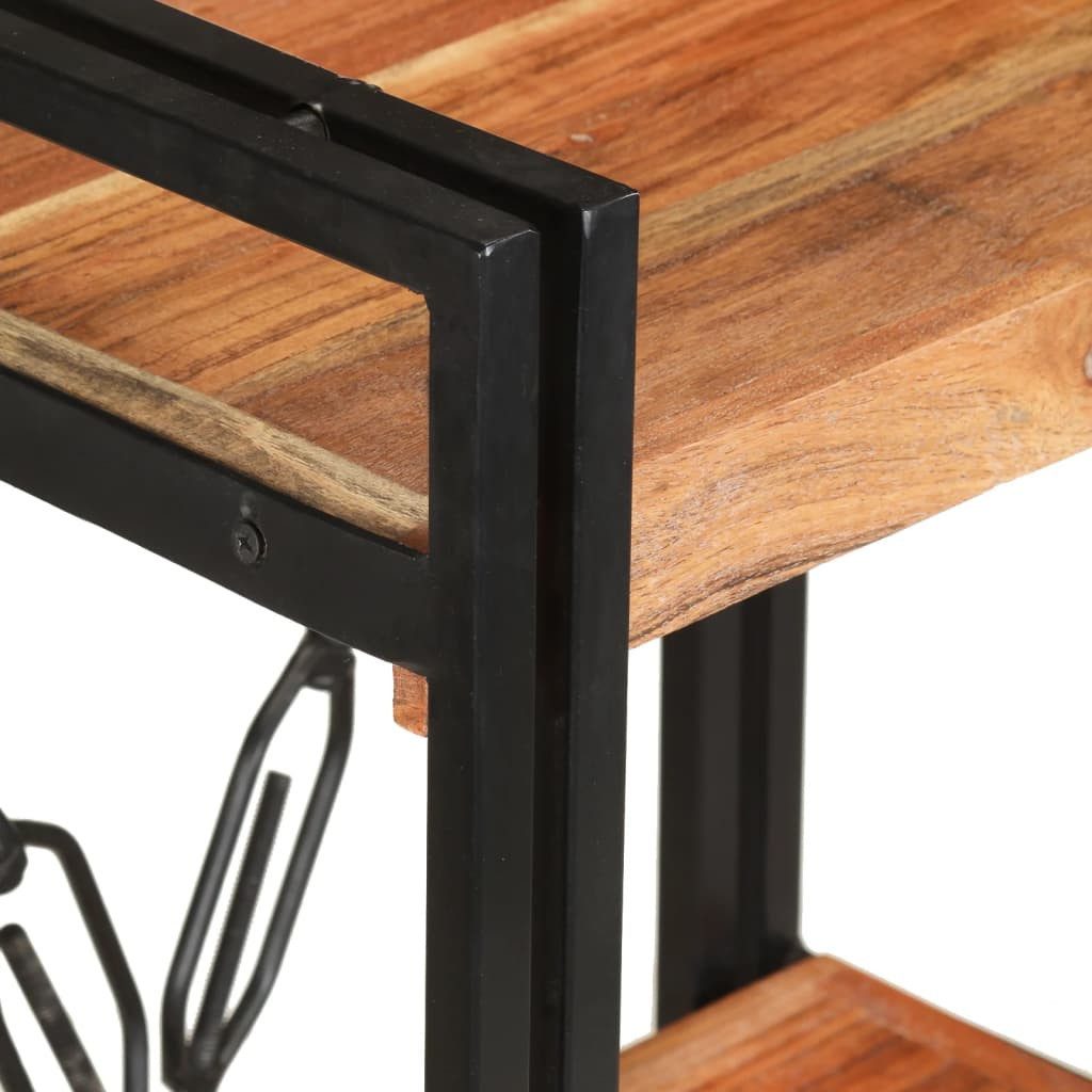 vidaXL Bücherregal NA Bücherregal aus massivem Akazienholz mit 3 Fächern 60x30x80 cm für