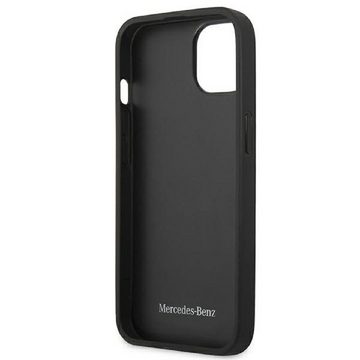 Mercedes Handyhülle Case iPhone 13 Cover Echtleder Hardcase schwarz