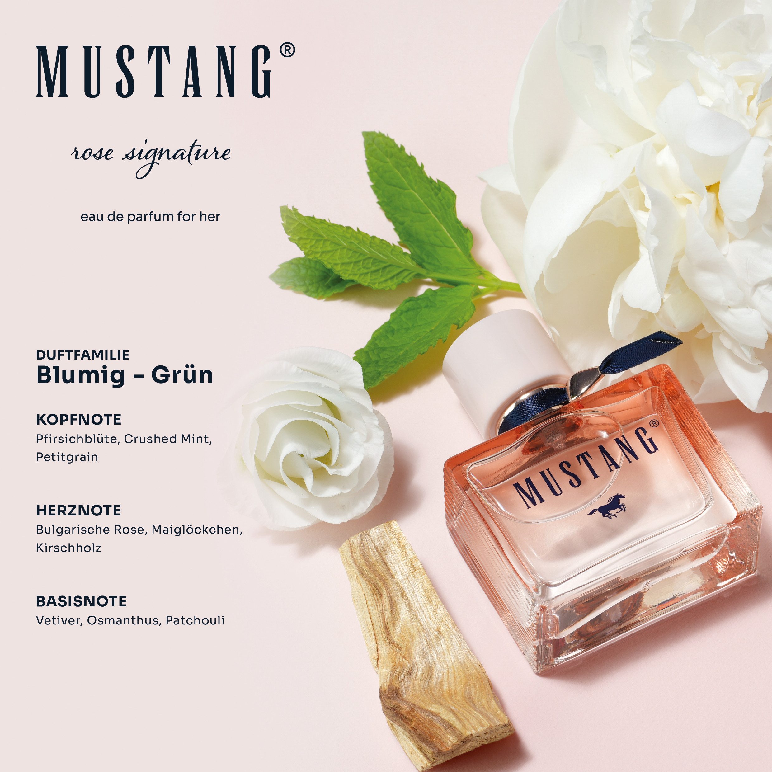 MUSTANG Eau de Parfum ROSE SIGNATURE FOR HER EDP, 30ml