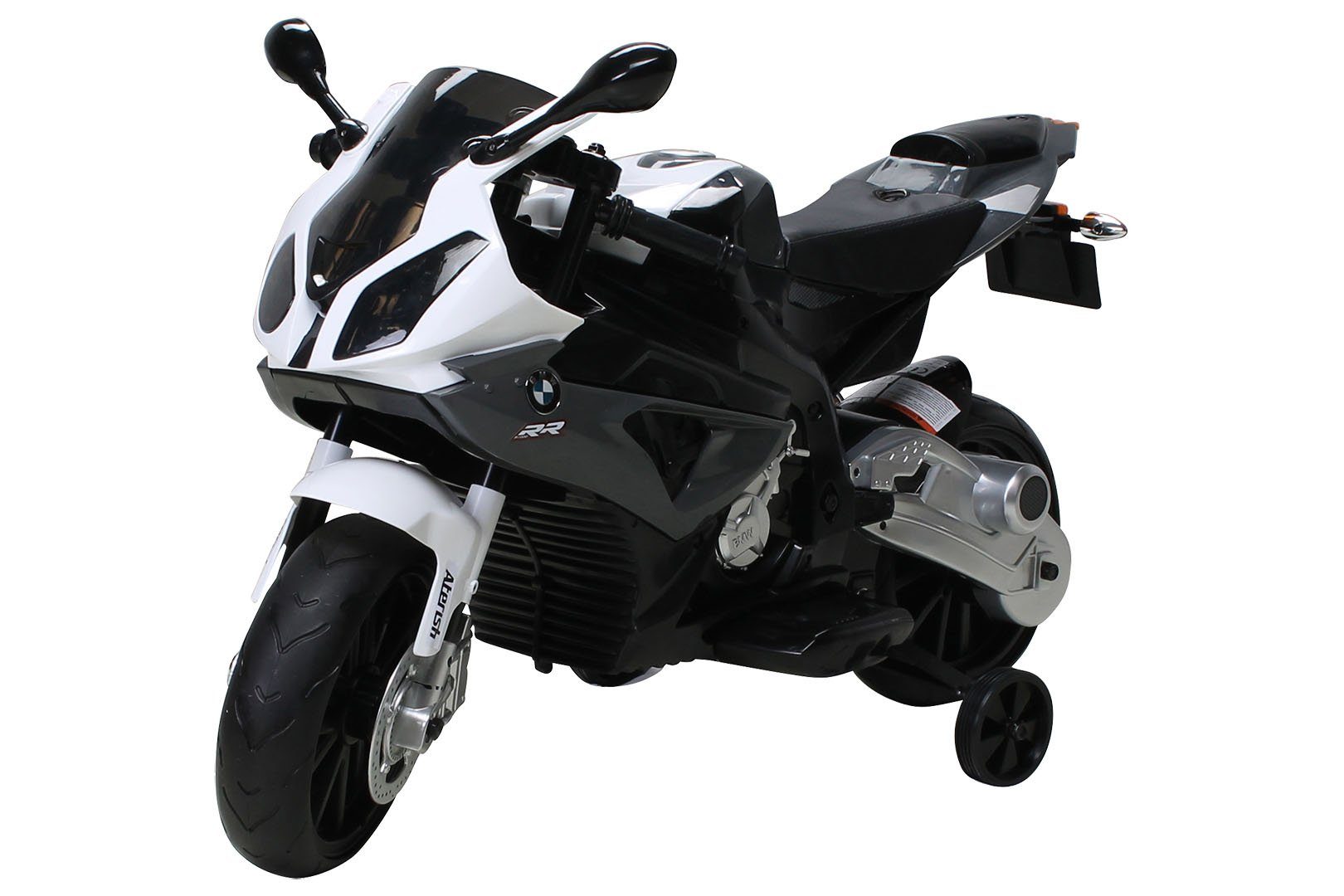 Actionbikes Motors Elektro-Kindermotorrad BMW S 1000 RR Elektro Motorrad,  Belastbarkeit 25 kg, (1-tlg), 25 kg - Soundmodul - Bremsauto. - Stützräder  - ab 3 Jahre